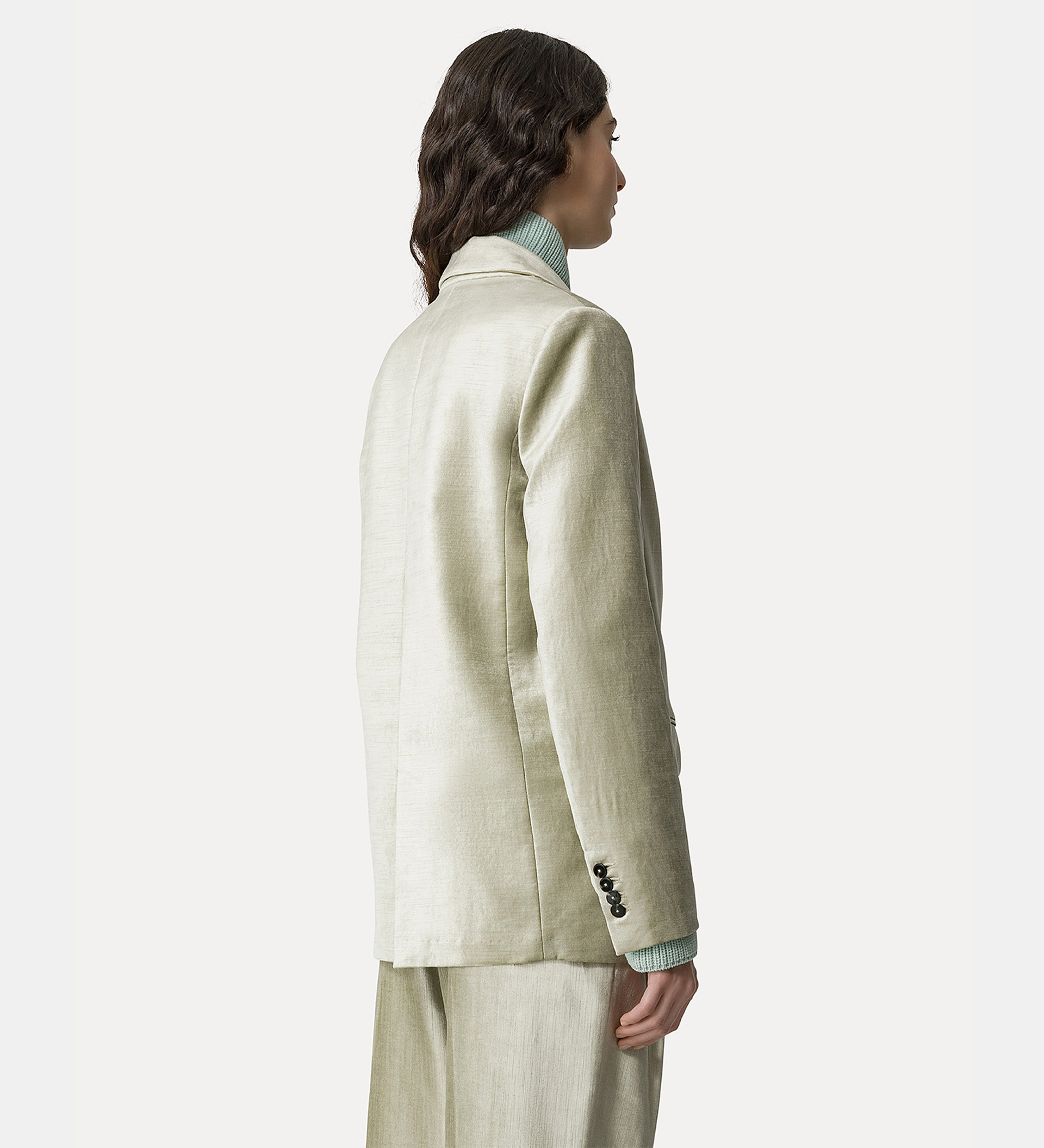 mannish jacket in stretch velvet | forte_forte