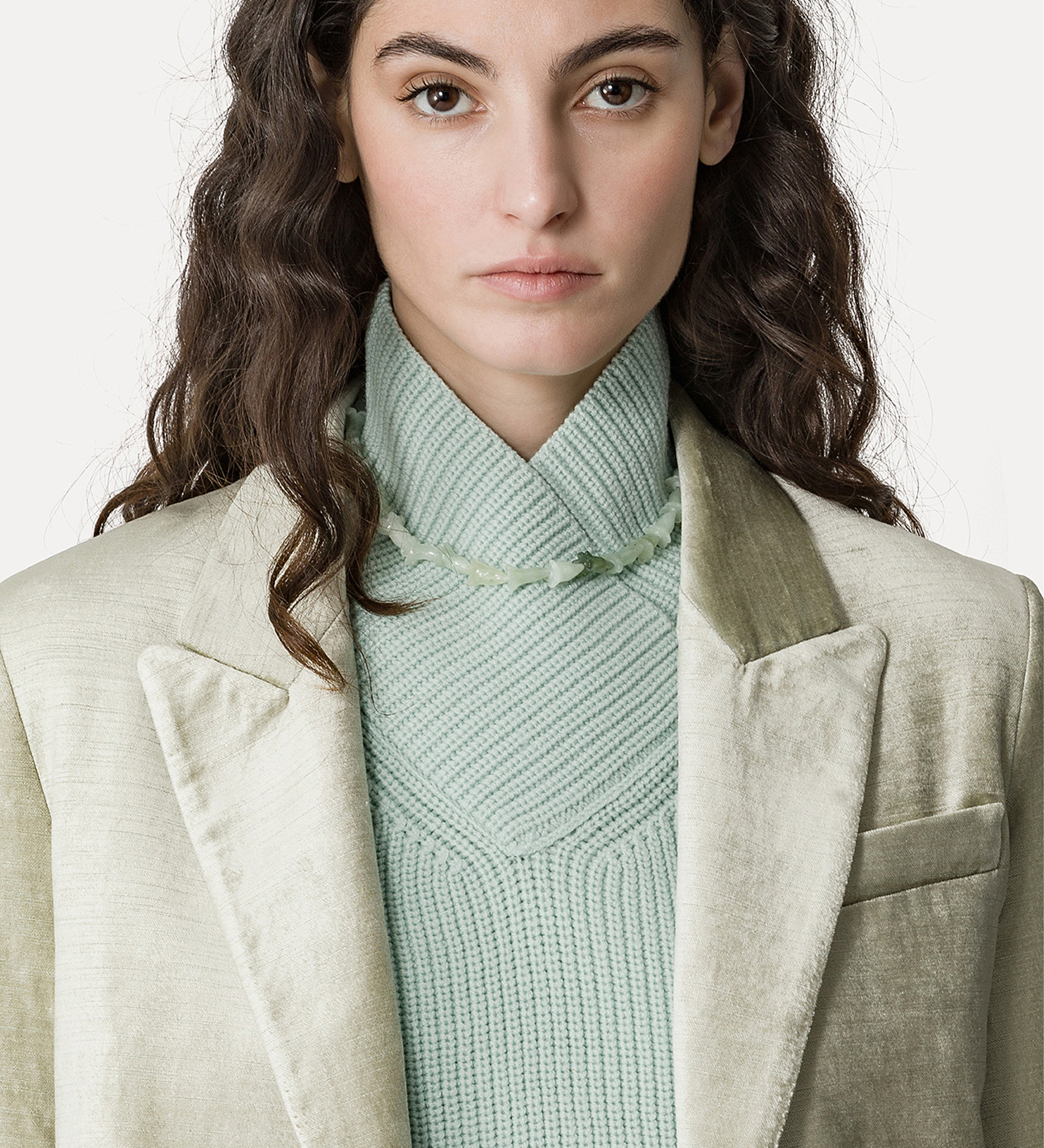 mannish jacket in stretch velvet | forte_forte