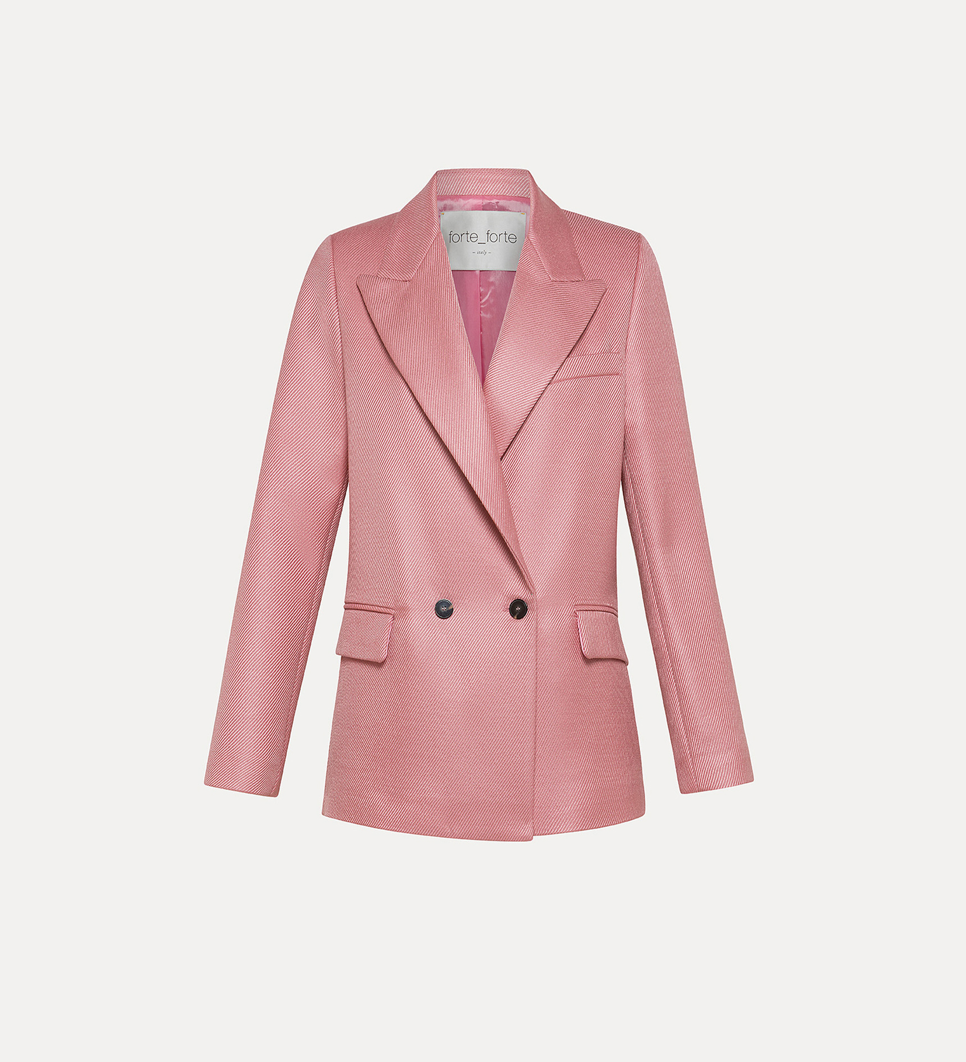 double–breasted jacket in couture twill | forte_forte