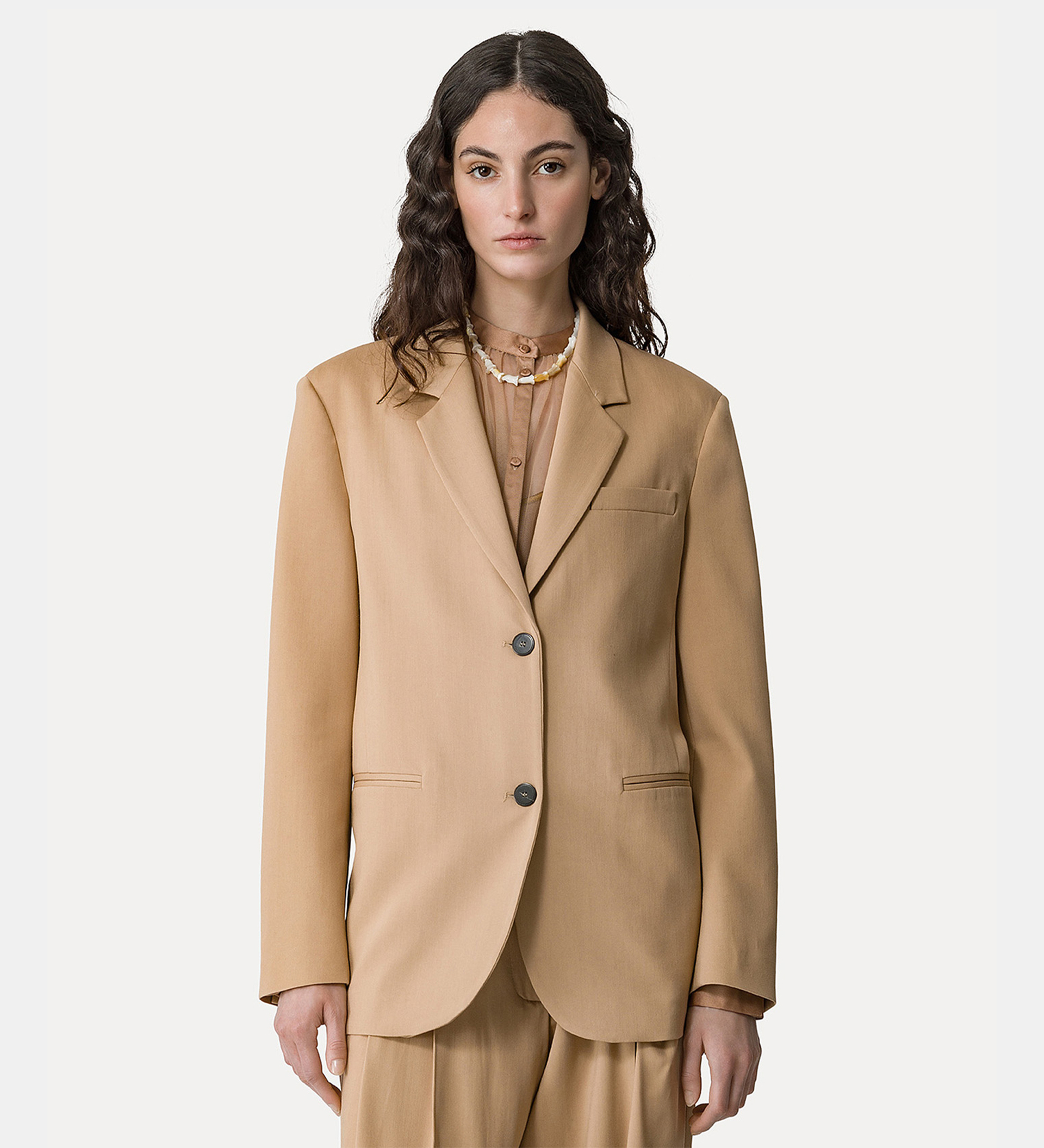 jacket in viscose–&–wool twill | forte_forte