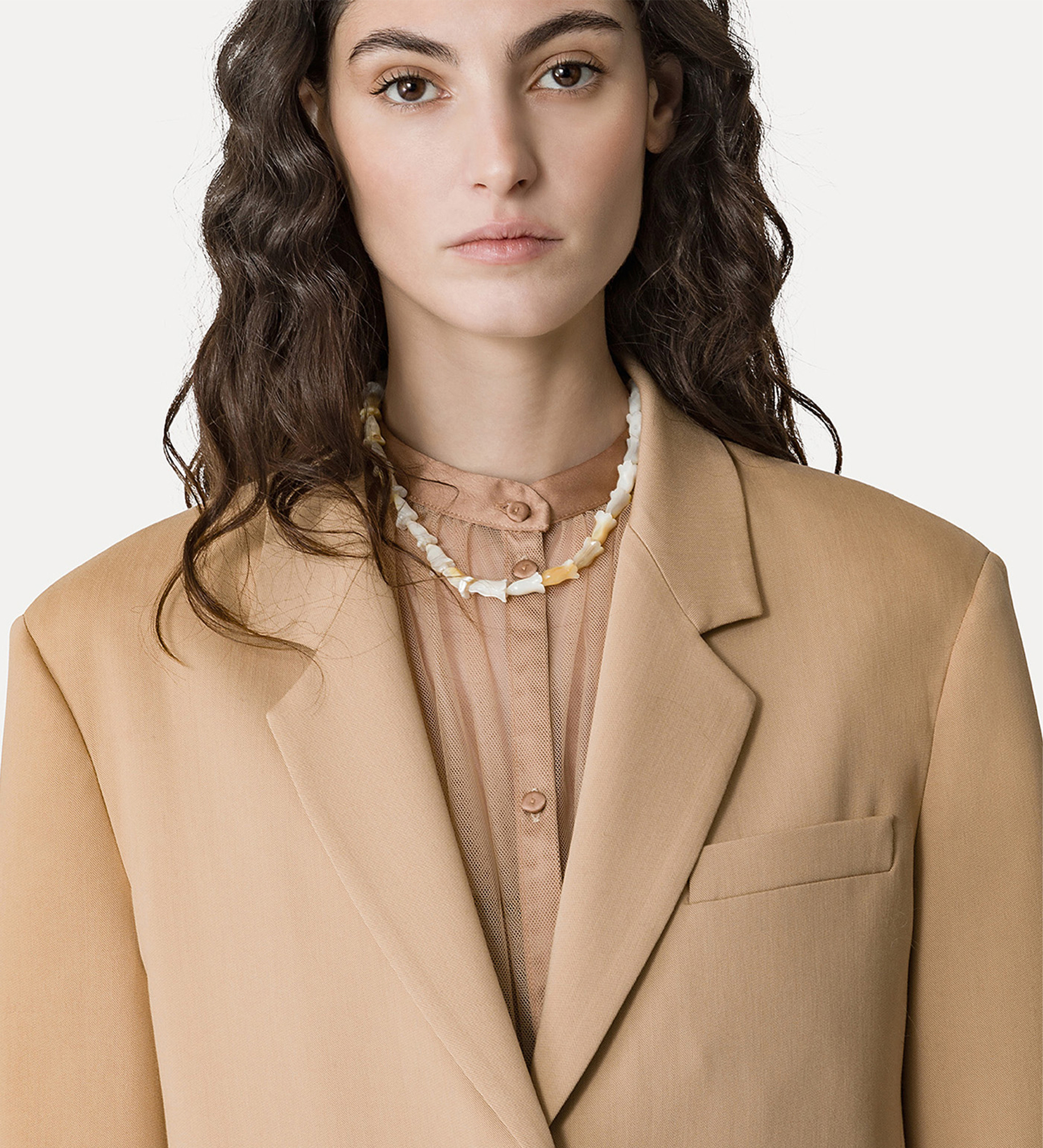 jacket in viscose–&–wool twill | forte_forte