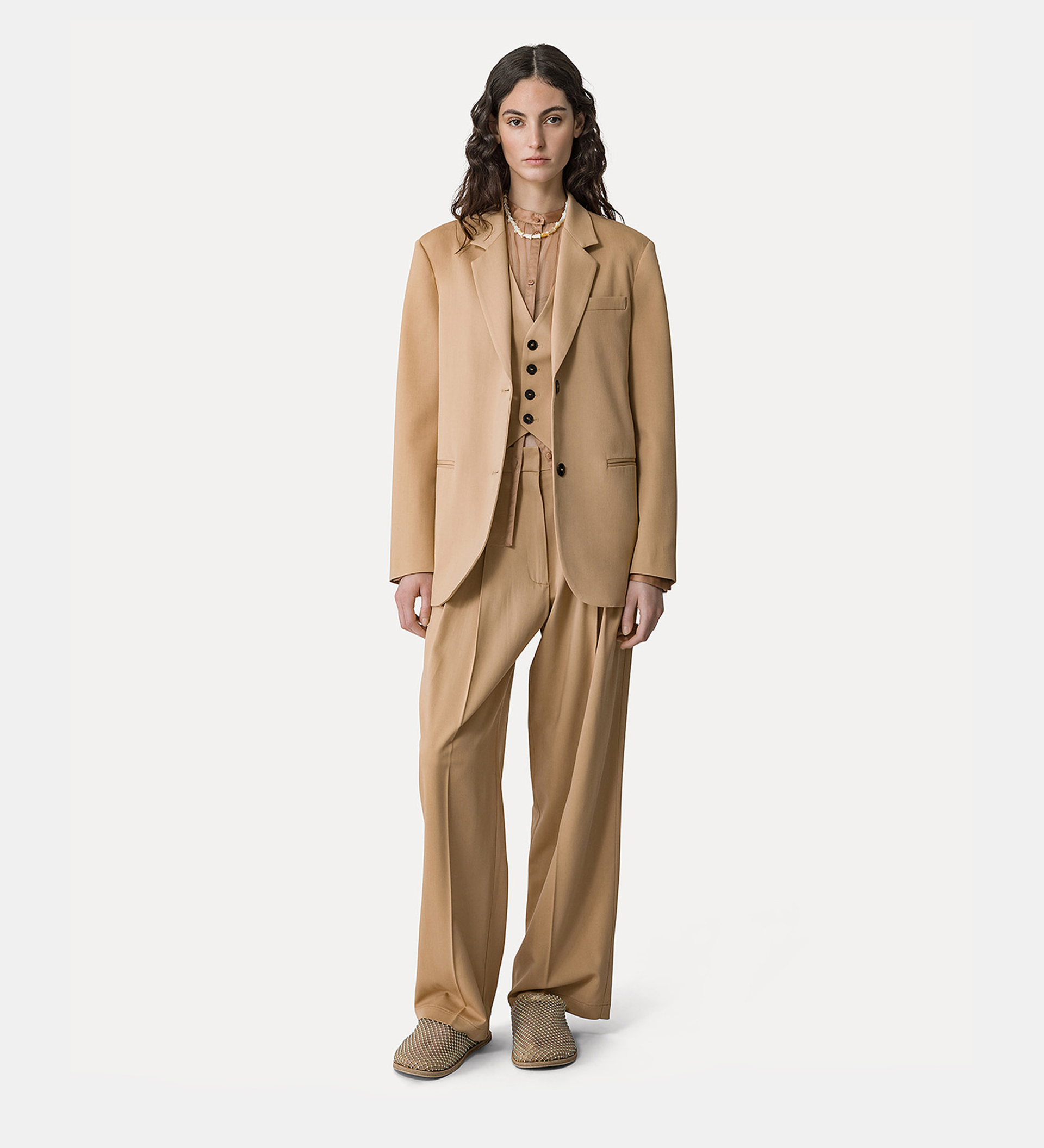 jacket in viscose–&–wool twill | forte_forte