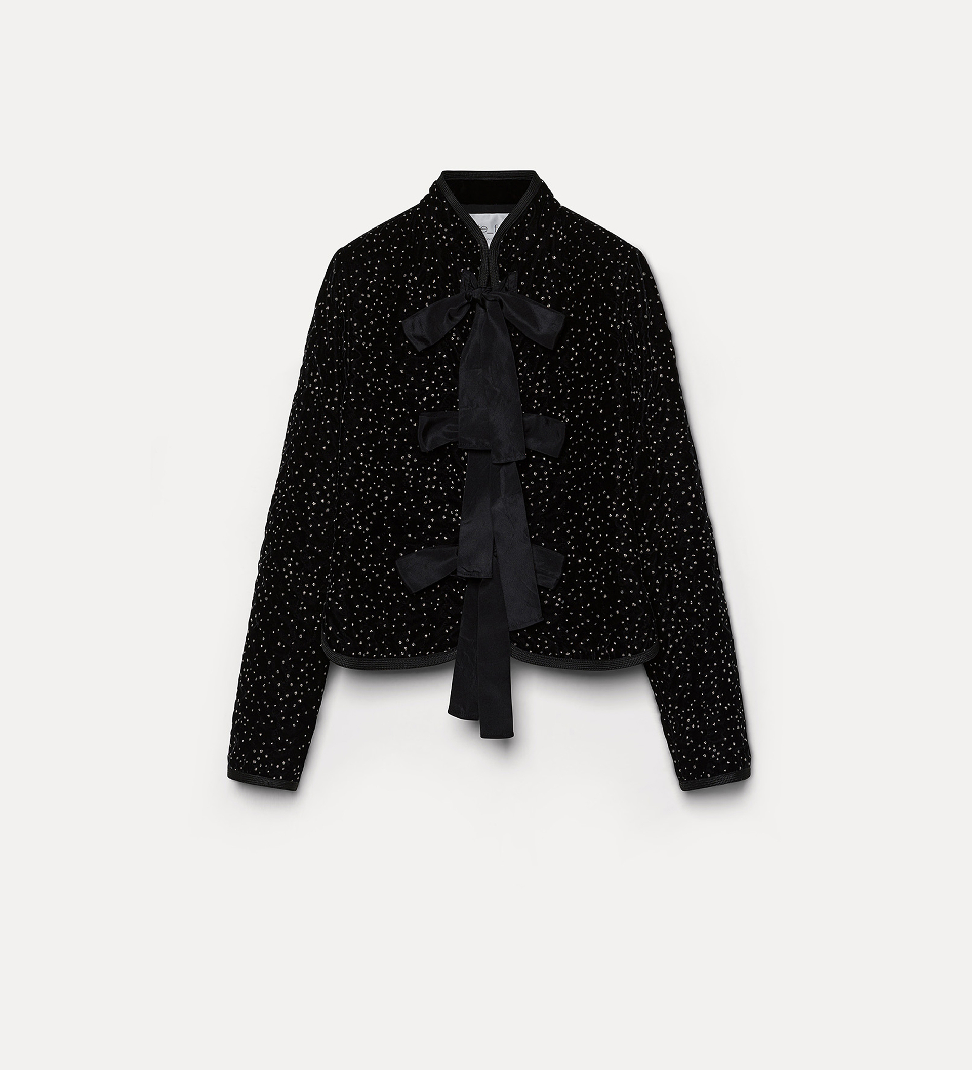 quilted velvet jacket with glitter polka dots | forte_forte