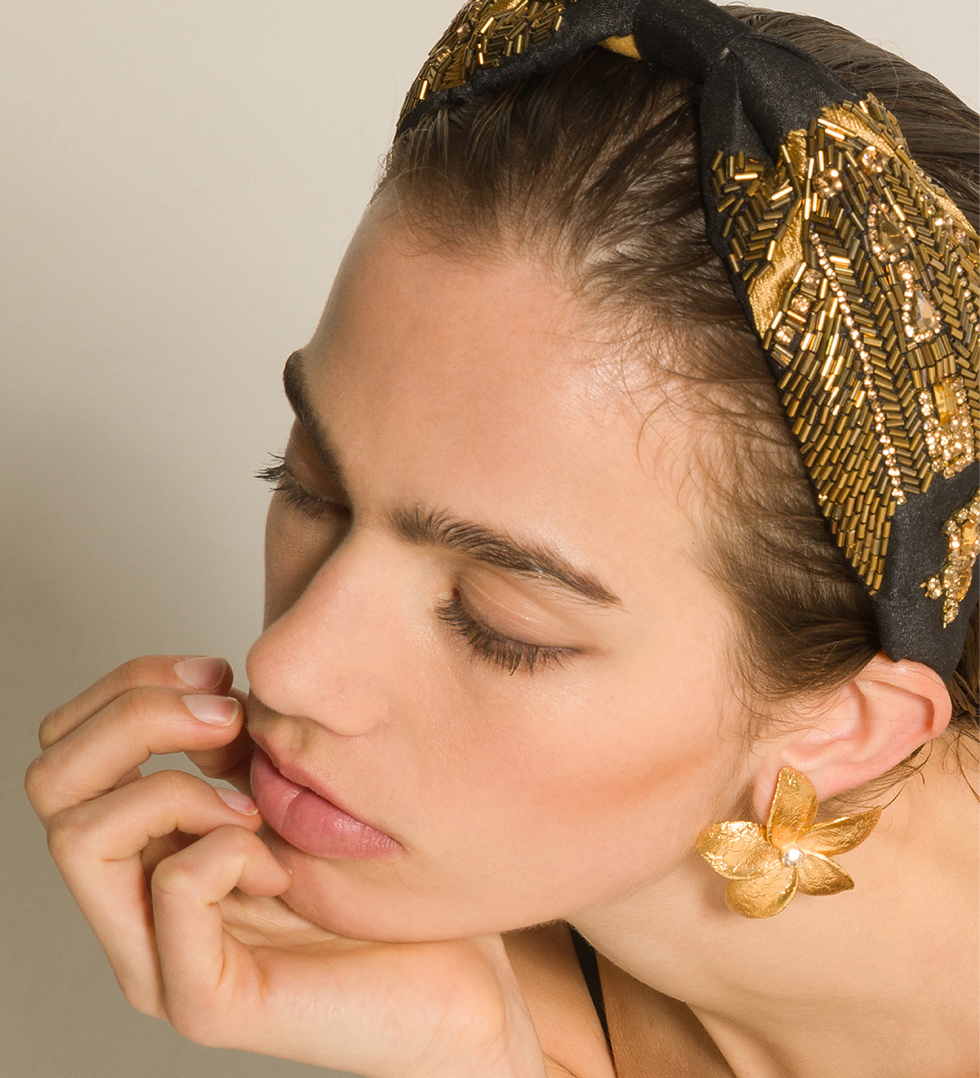 boucles d'oreilles sculptées fleur "frangipane" | forte_forte