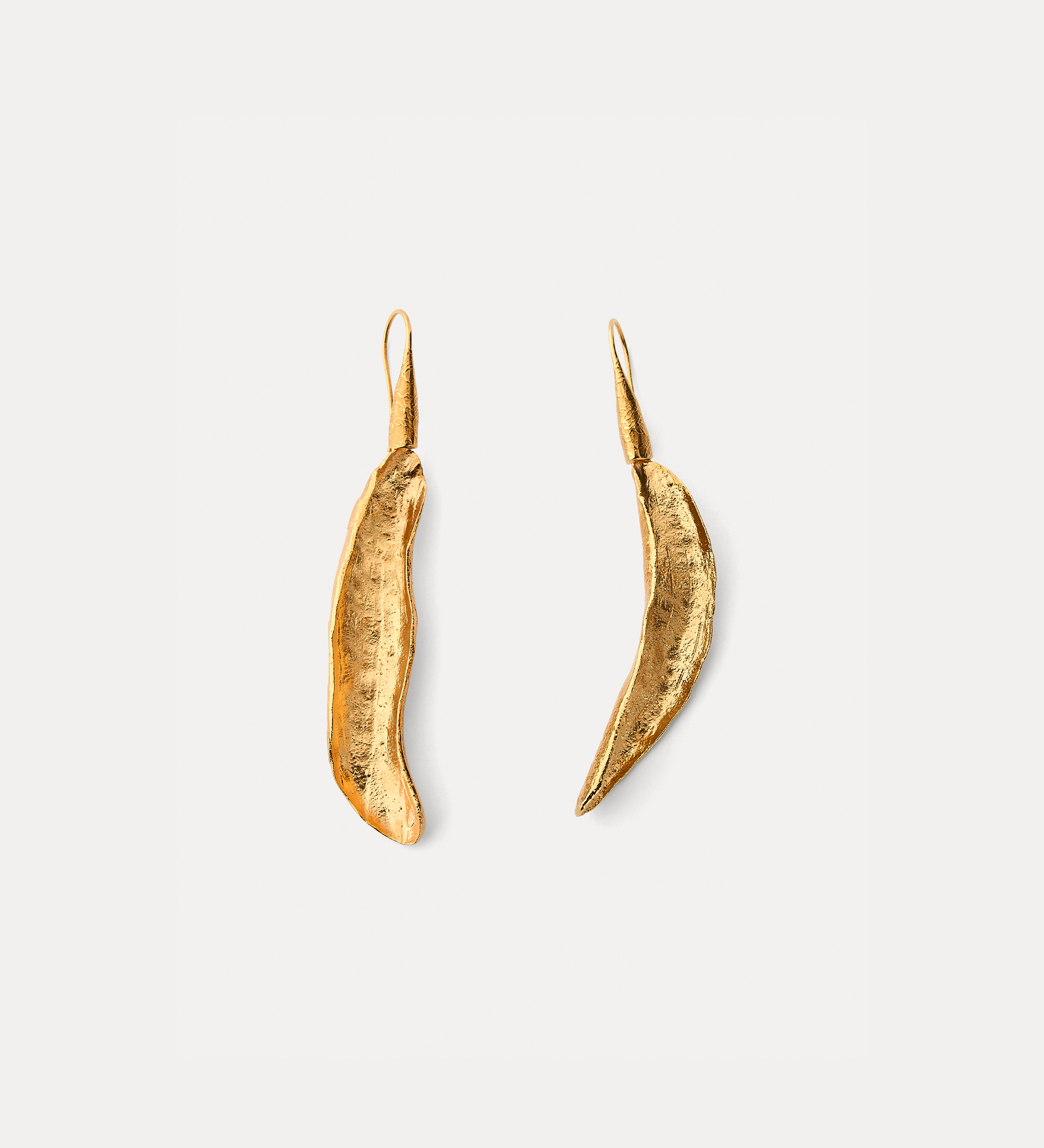 boucles d'oreilles sculptées feuilles | forte_forte