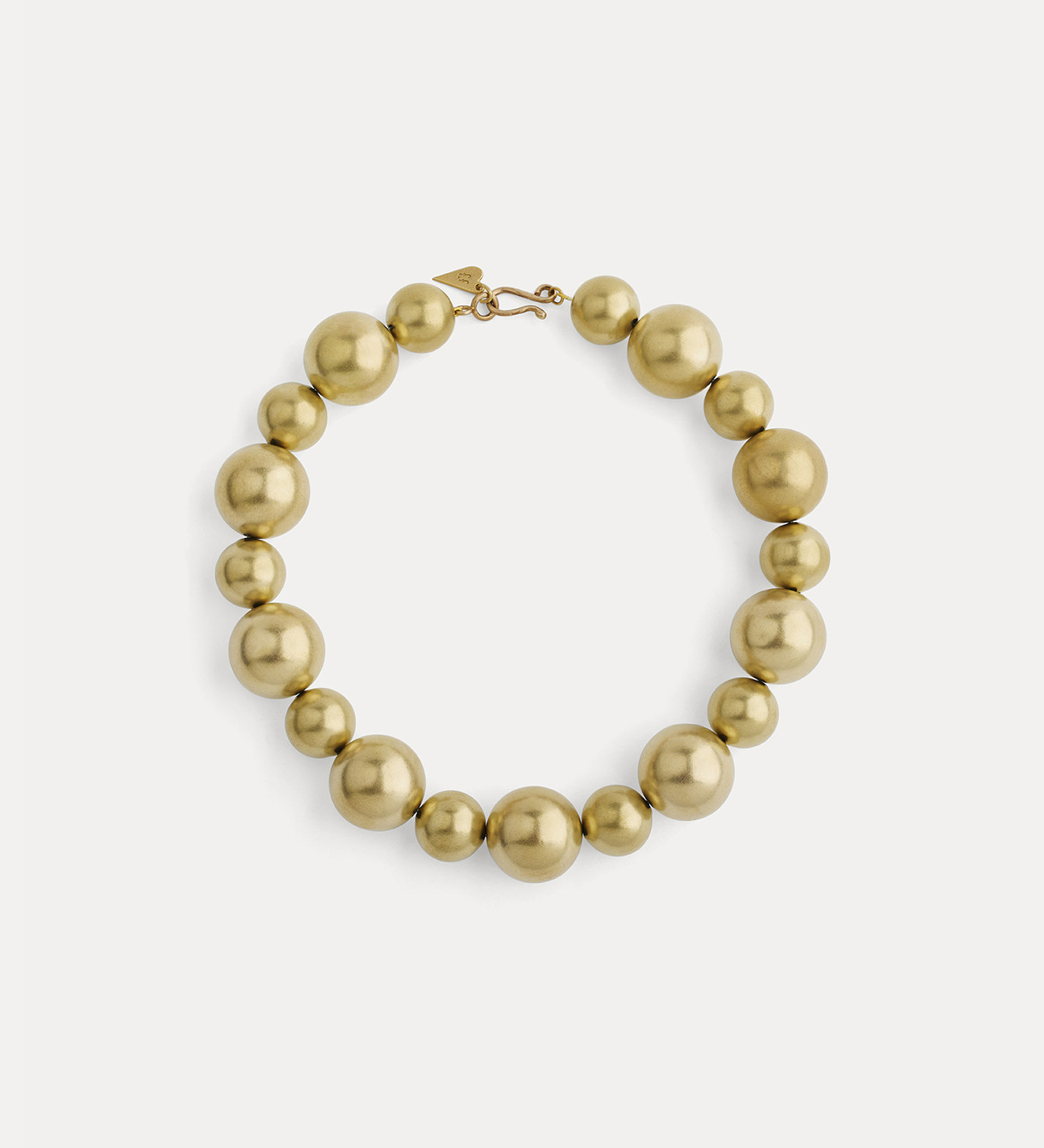 pearl necklace in brass | forte_forte