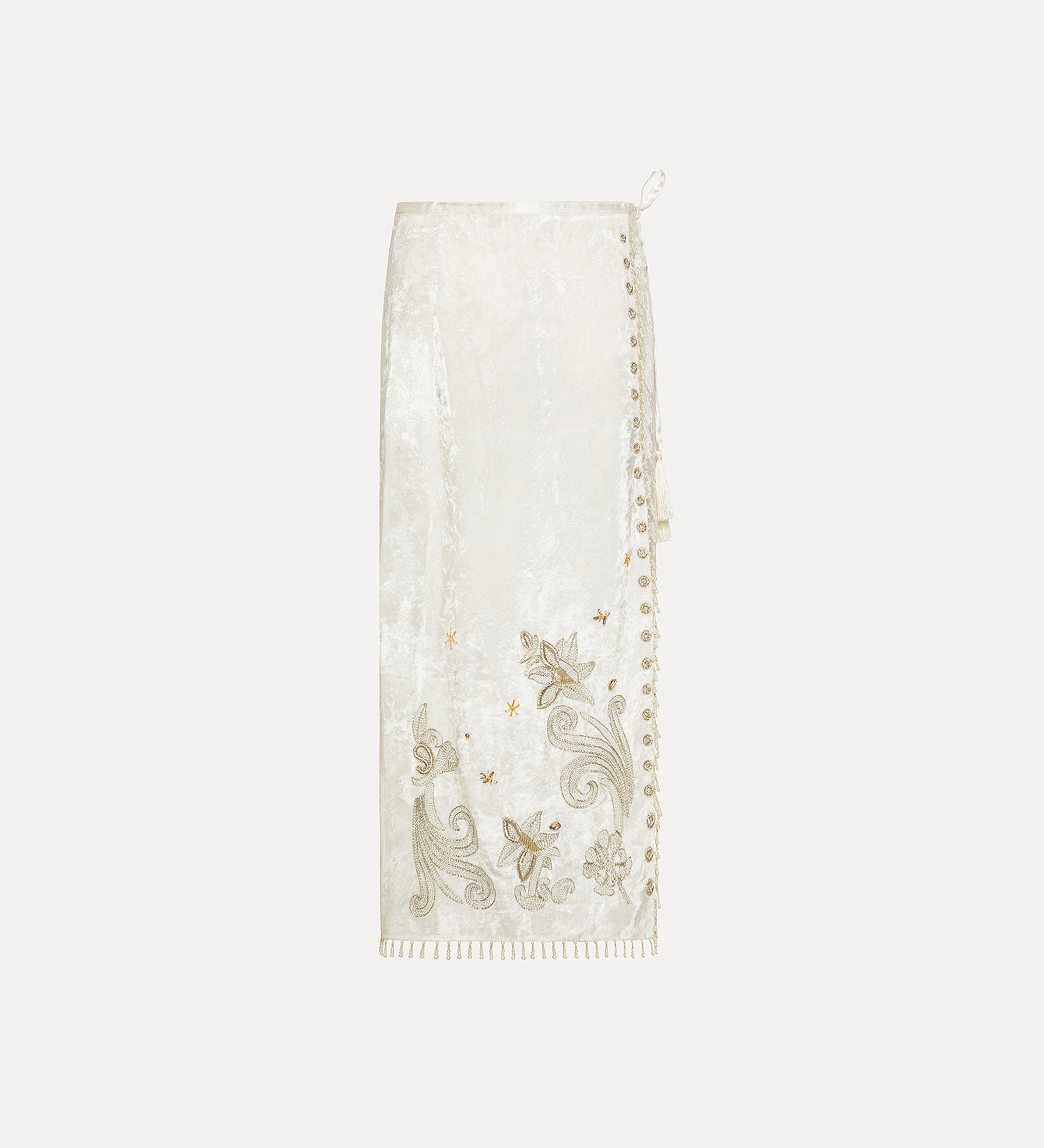 gonna pareo in velluto “frangipane gardens” | forte_forte