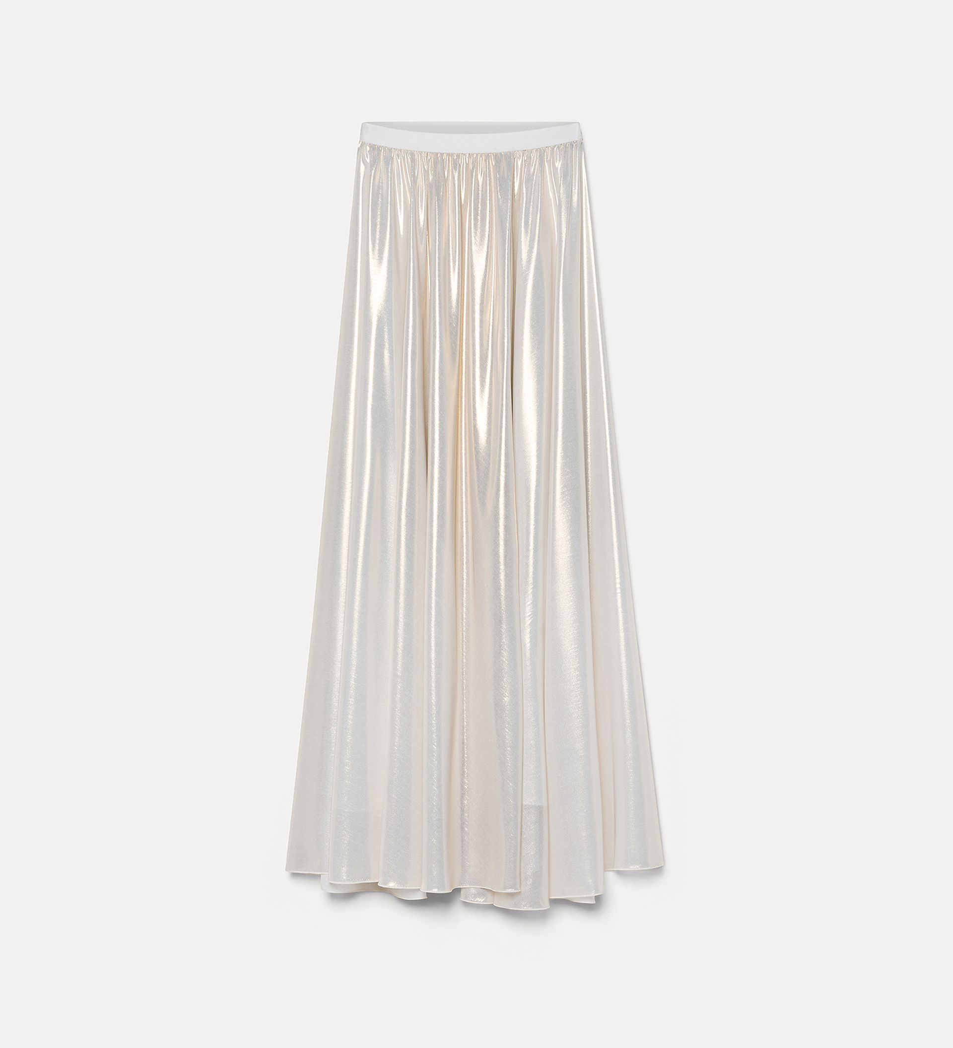 skirt in laminated georgette | forte_forte
