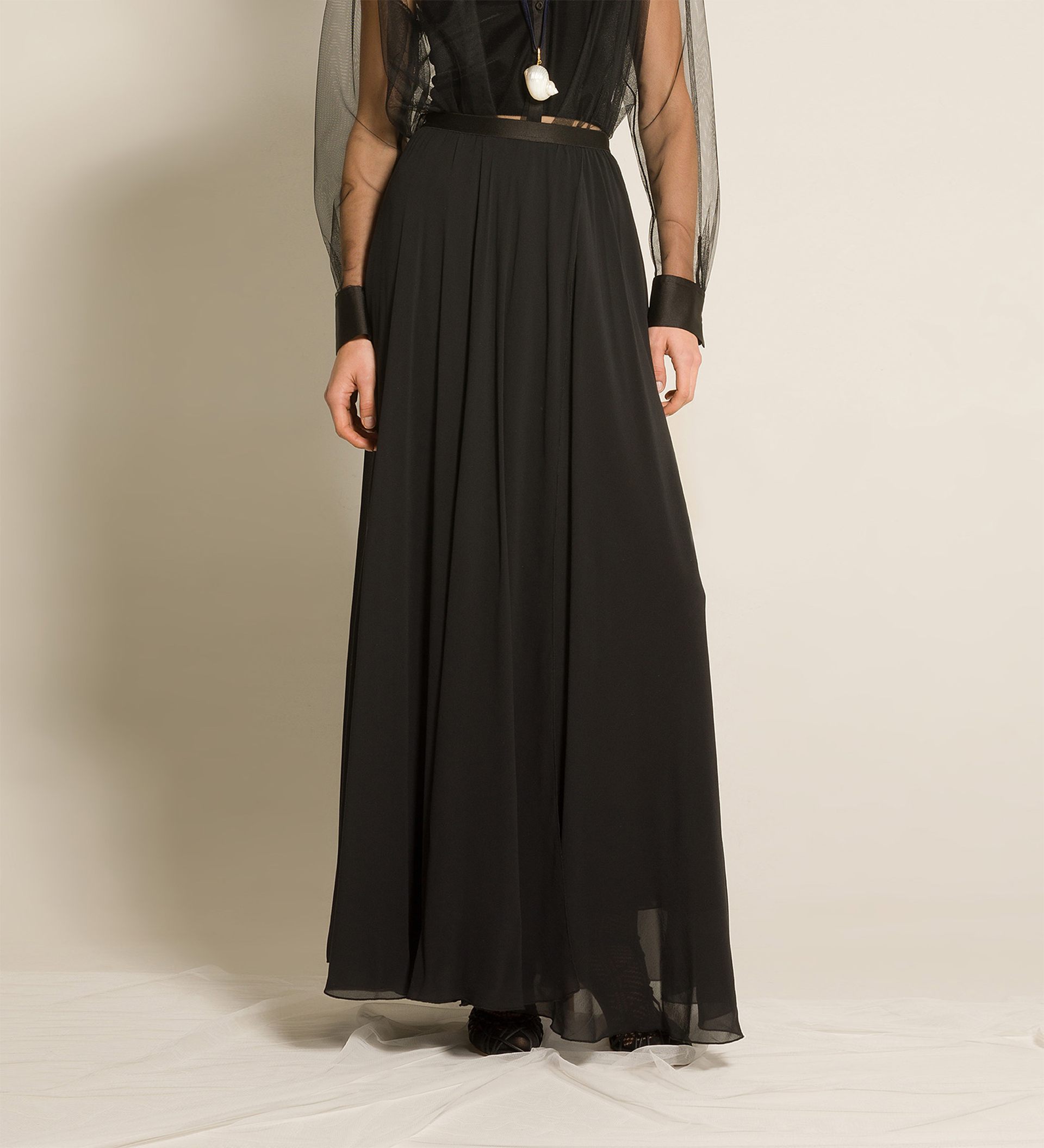 skirt in silk georgette | forte_forte