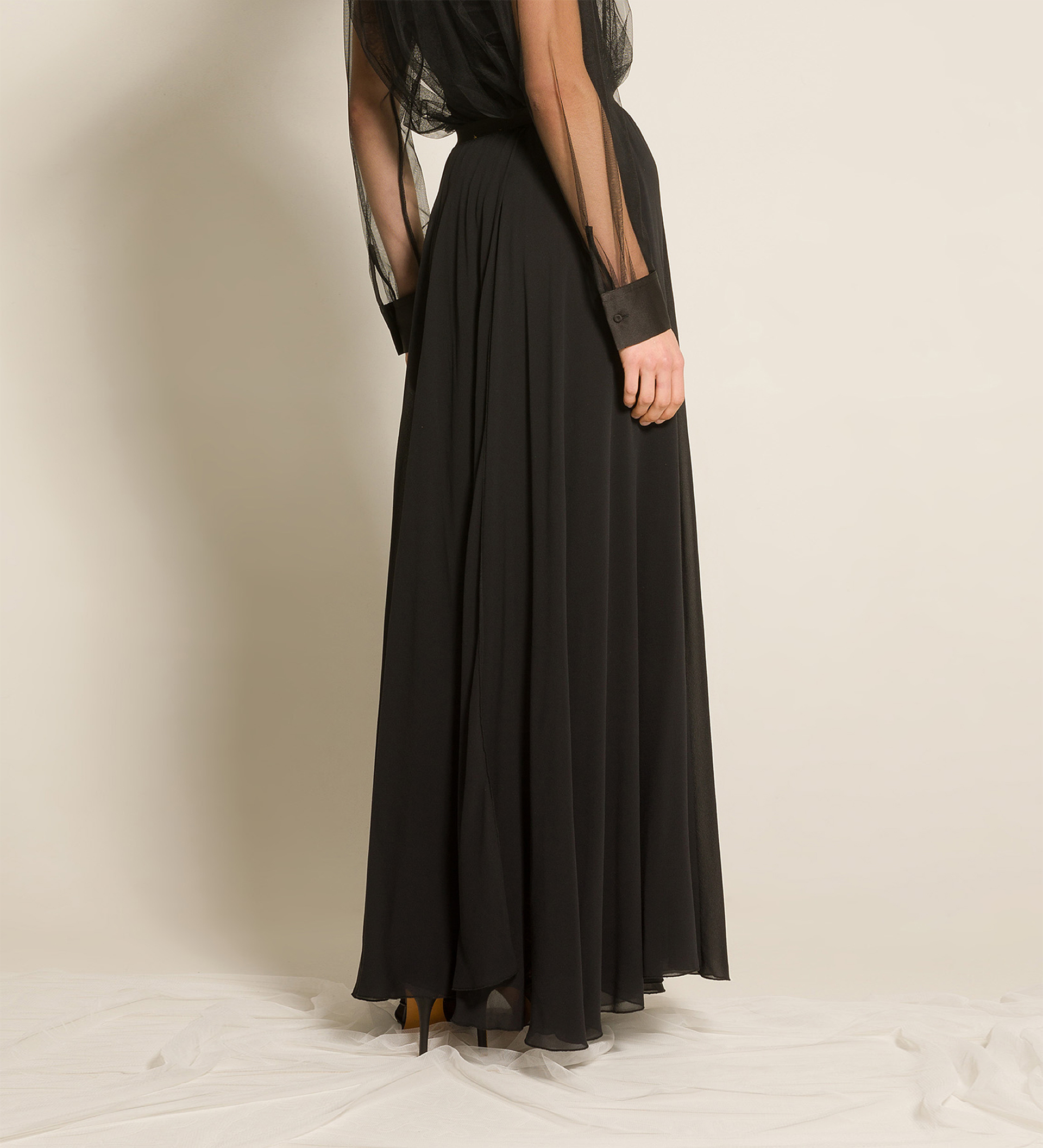 skirt in silk georgette | forte_forte
