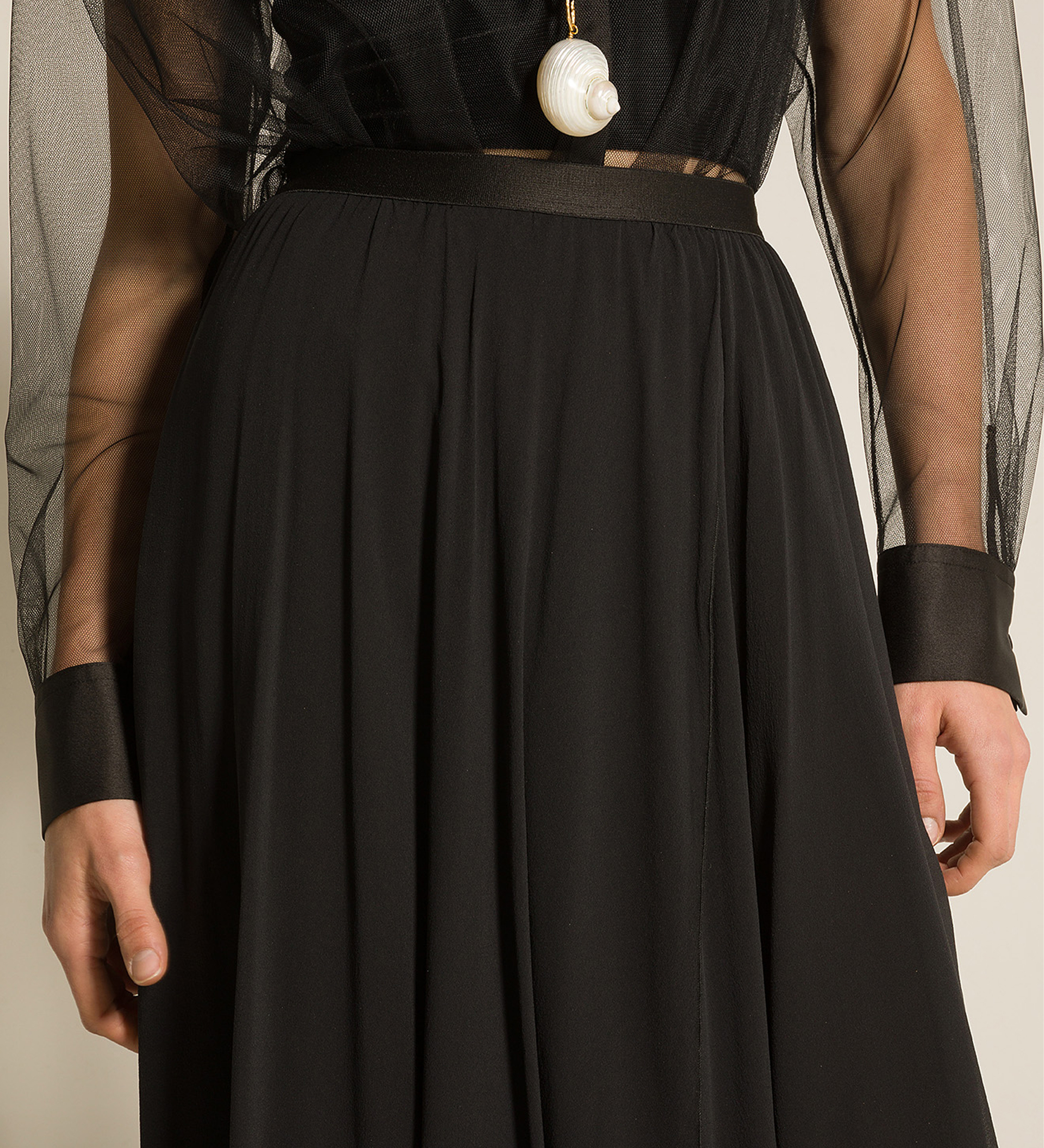 skirt in silk georgette | forte_forte