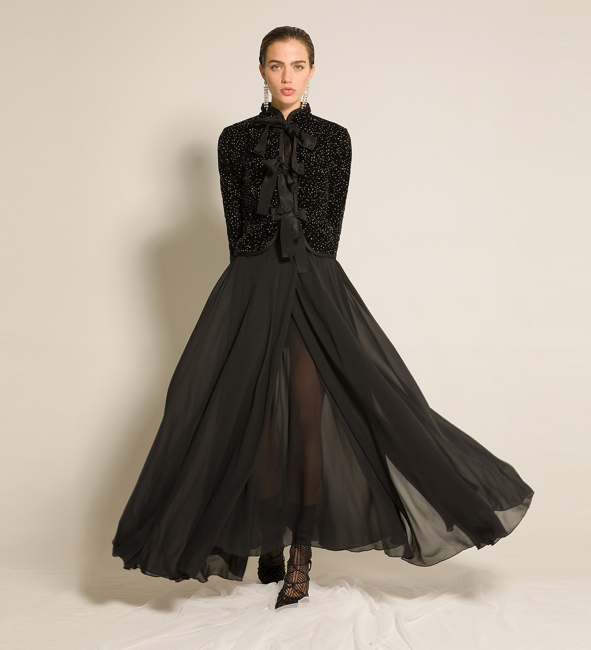 skirt in silk georgette | forte_forte