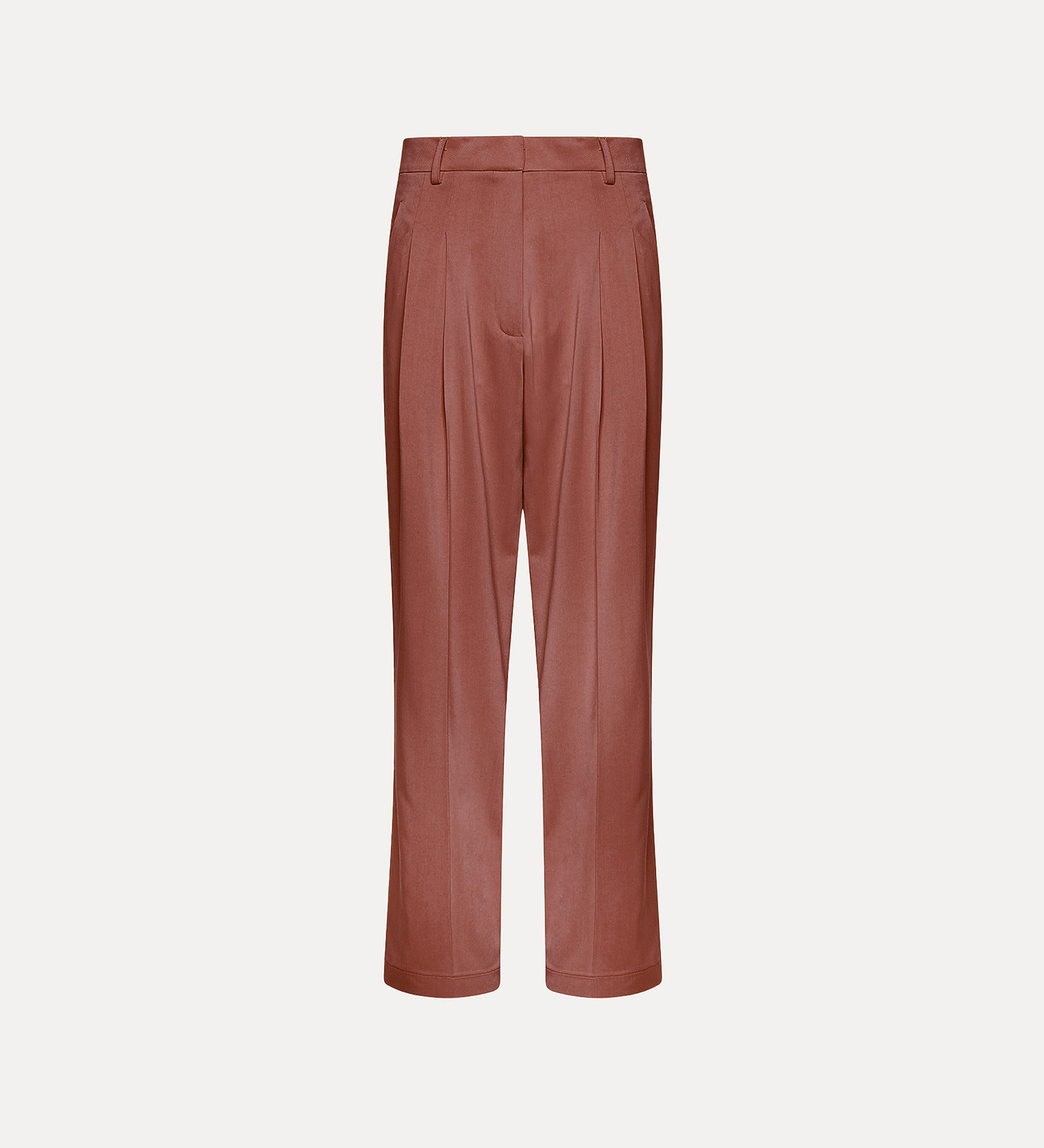 pleated trousers in viscose and wool twill | forte_forte