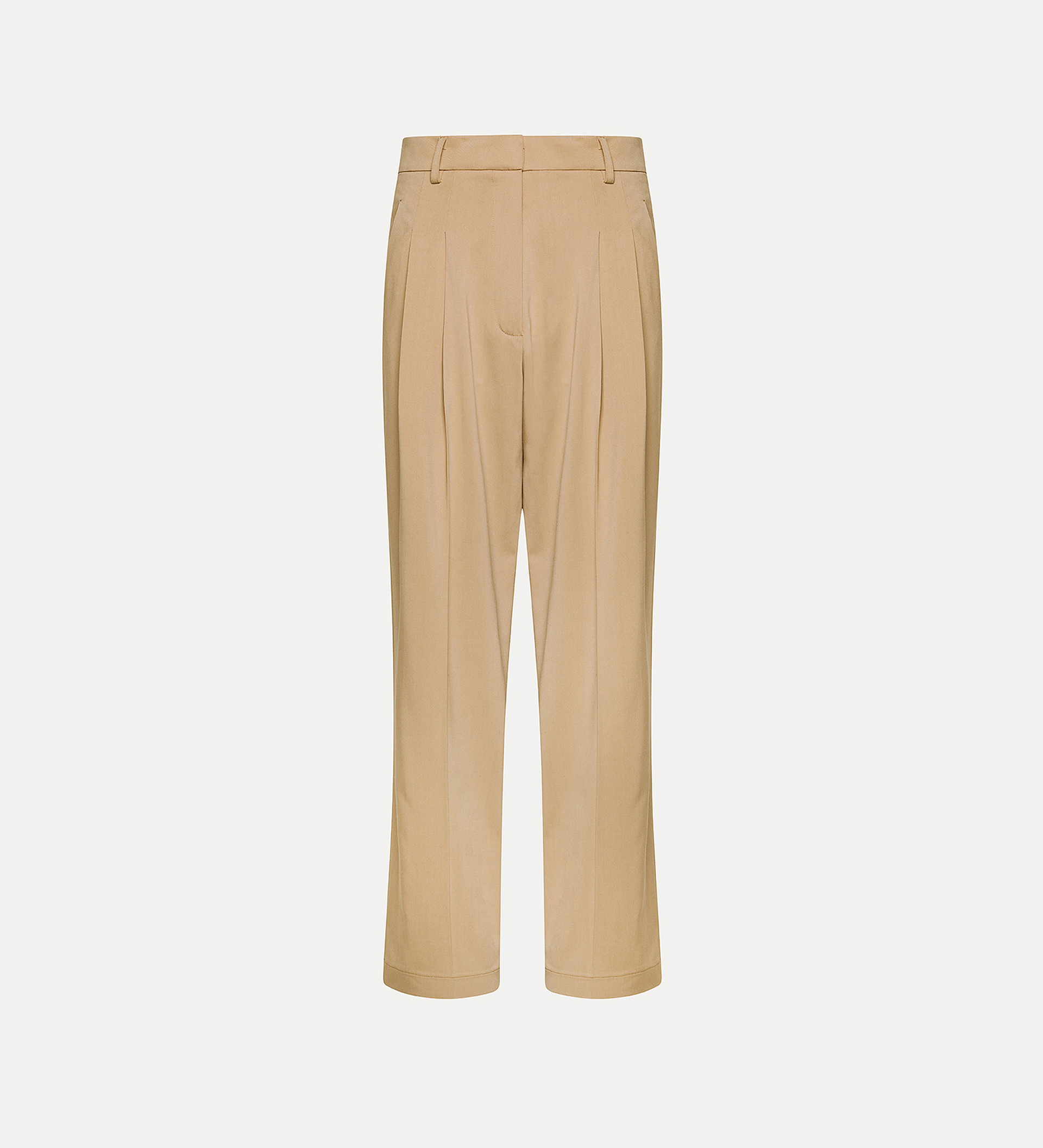 pleated trousers in viscose and wool twill | forte_forte