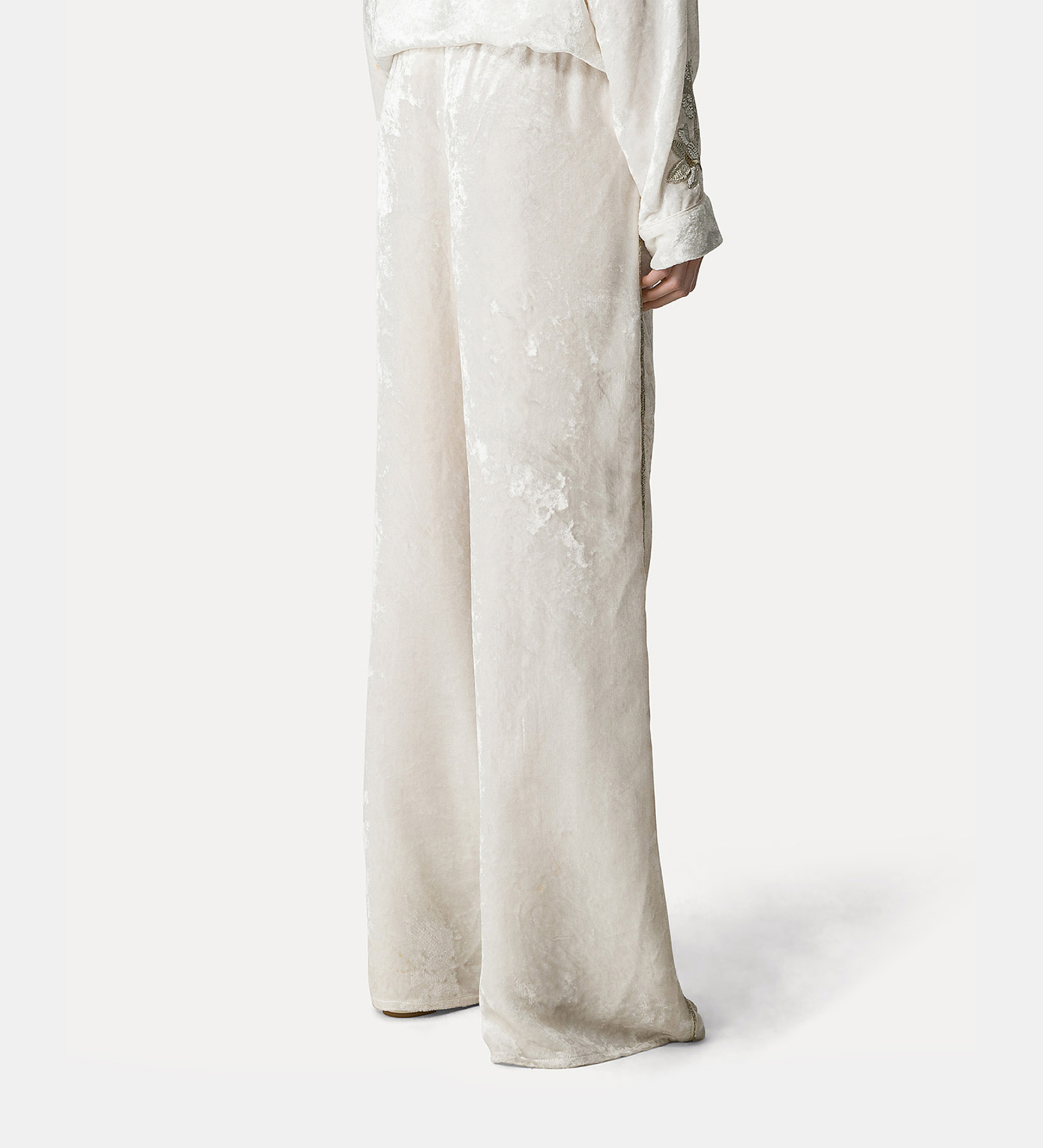 “frangipane gardens” velvet pyjama pants | forte_forte