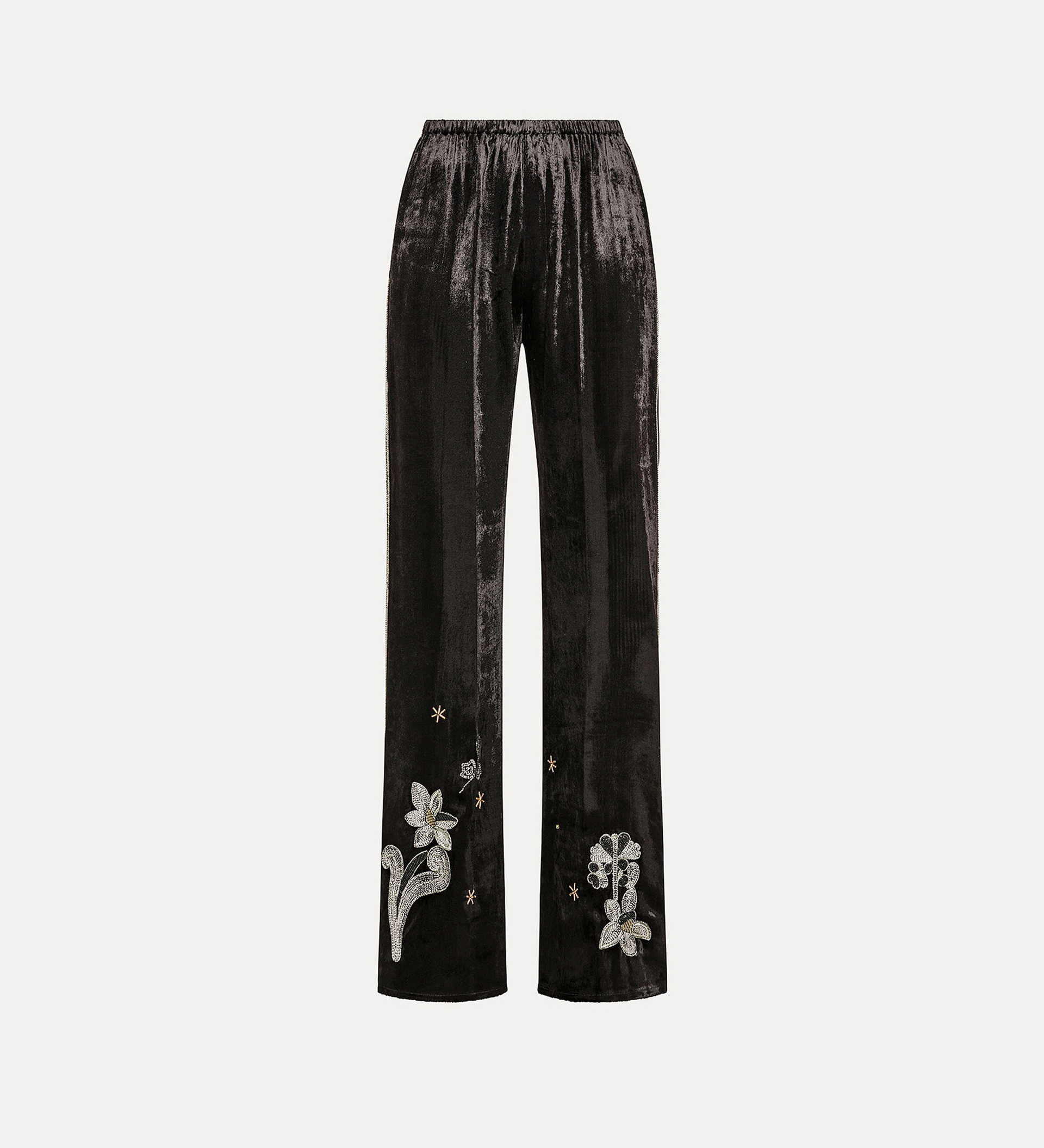 “frangipane gardens” velvet pyjama pants | forte_forte