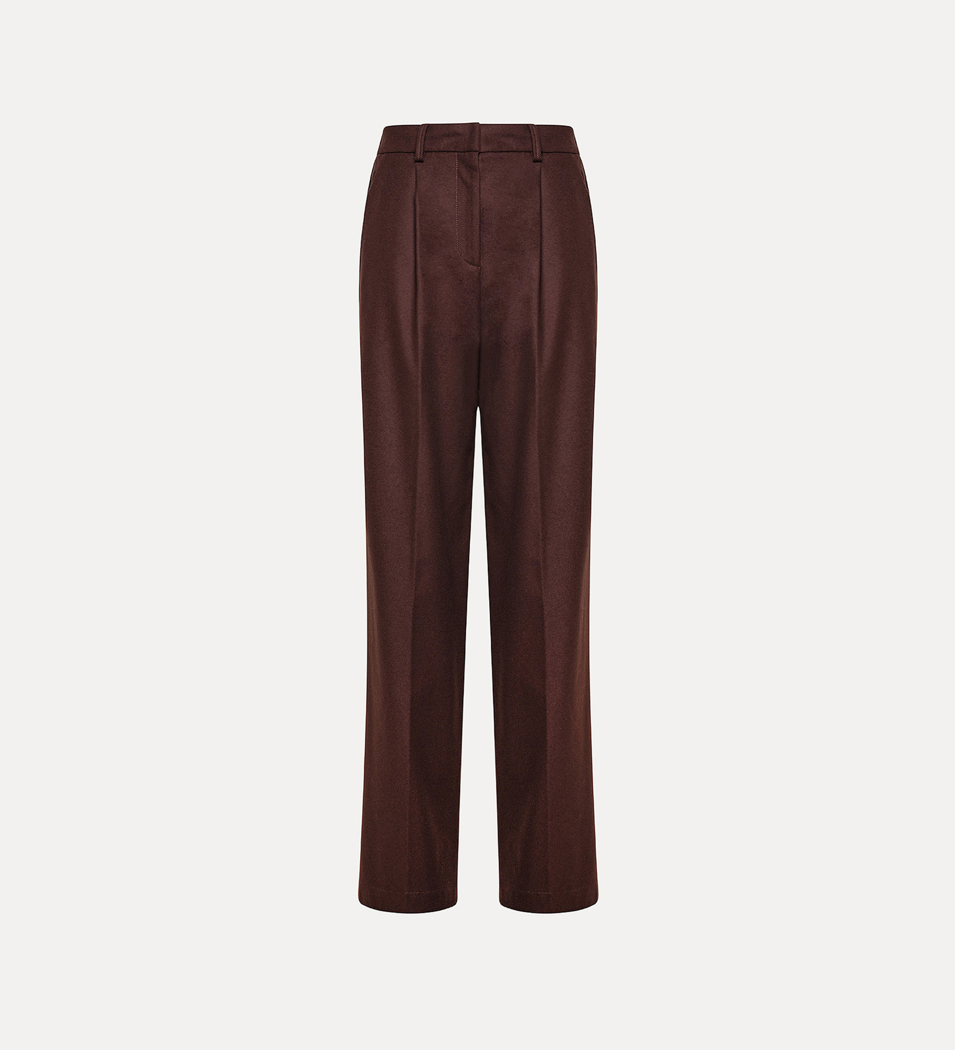 high–rise trousers in wool cloth | forte_forte