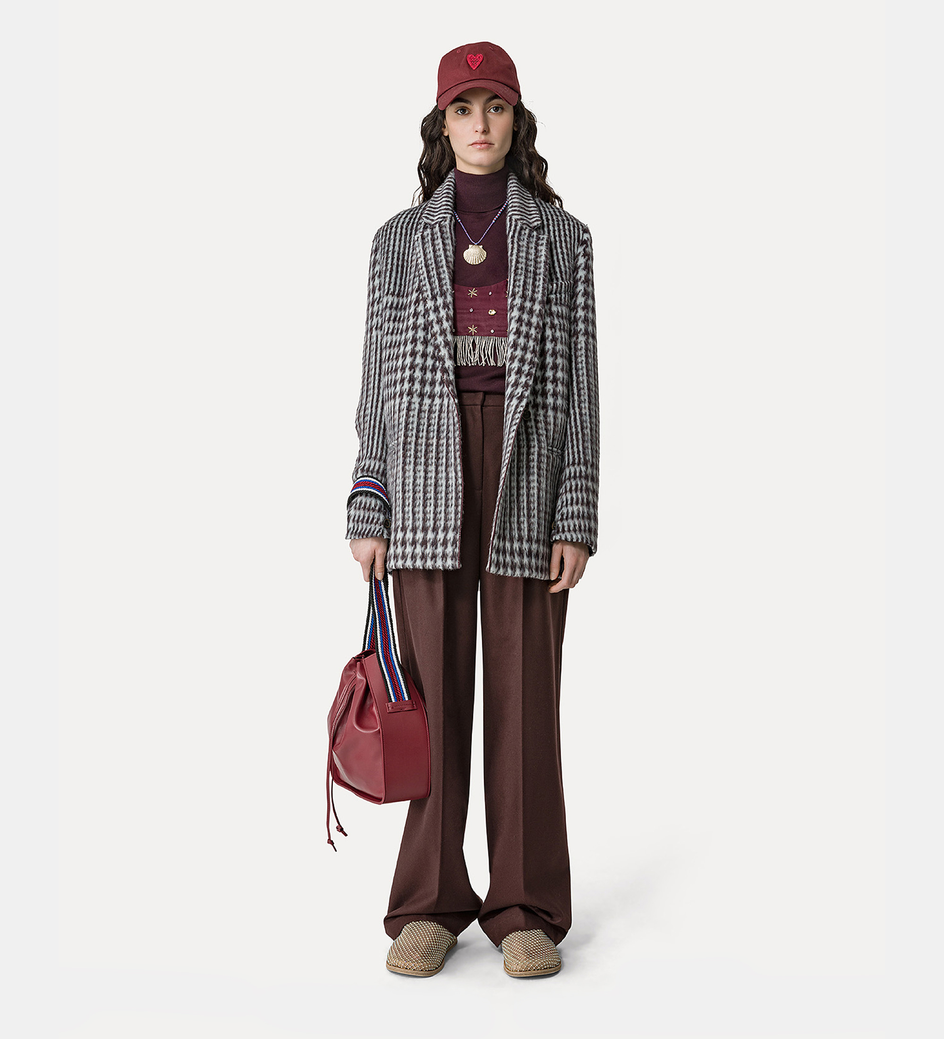 high–rise trousers in wool cloth | forte_forte