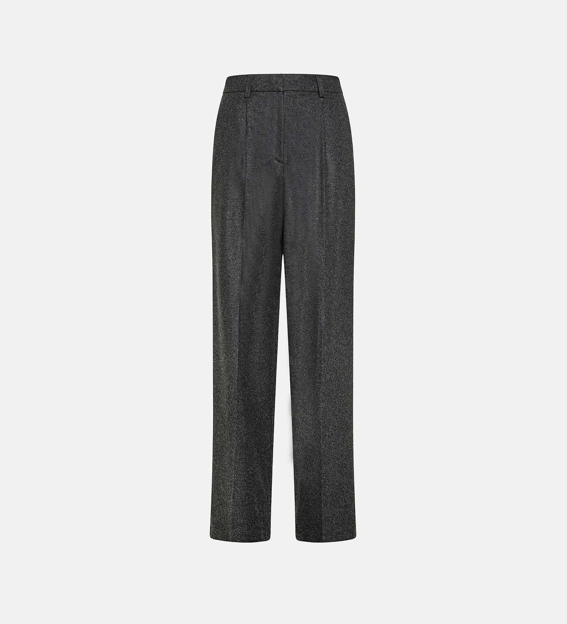 high–rise trousers in wool cloth | forte_forte
