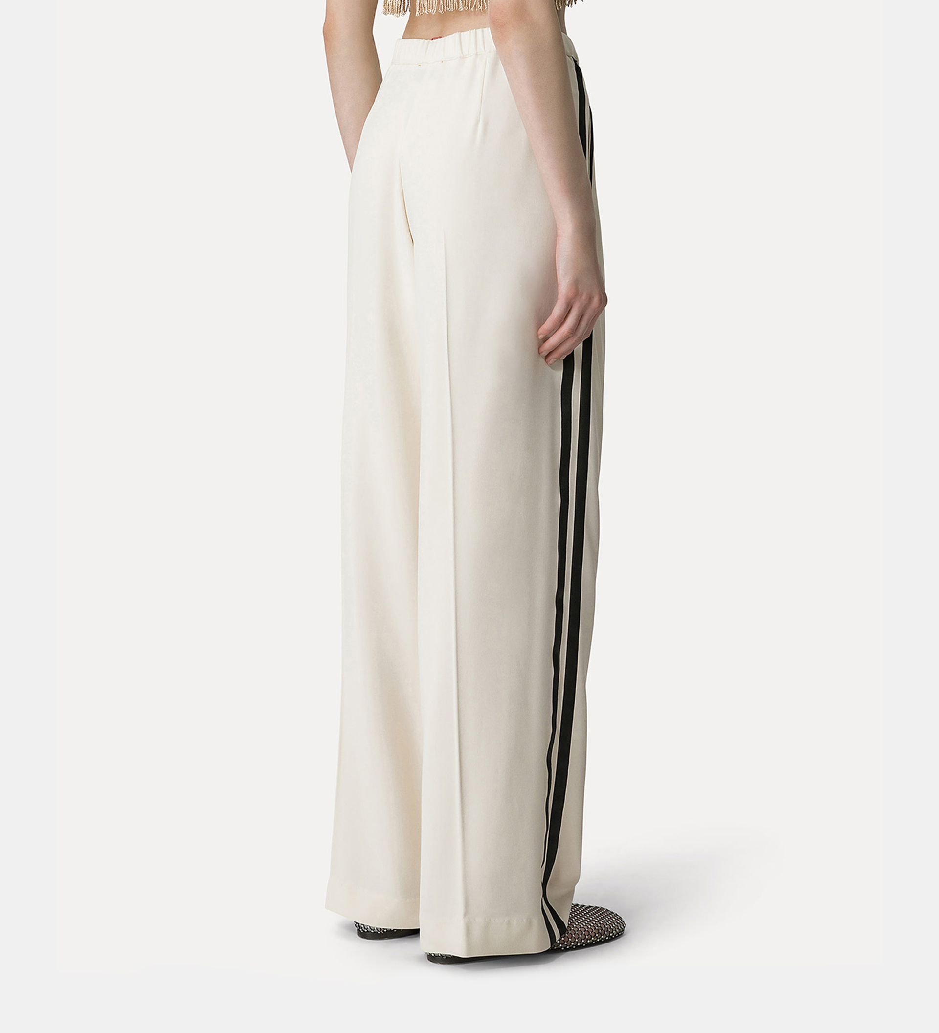 pleated pants in stretch crêpe cady | forte_forte