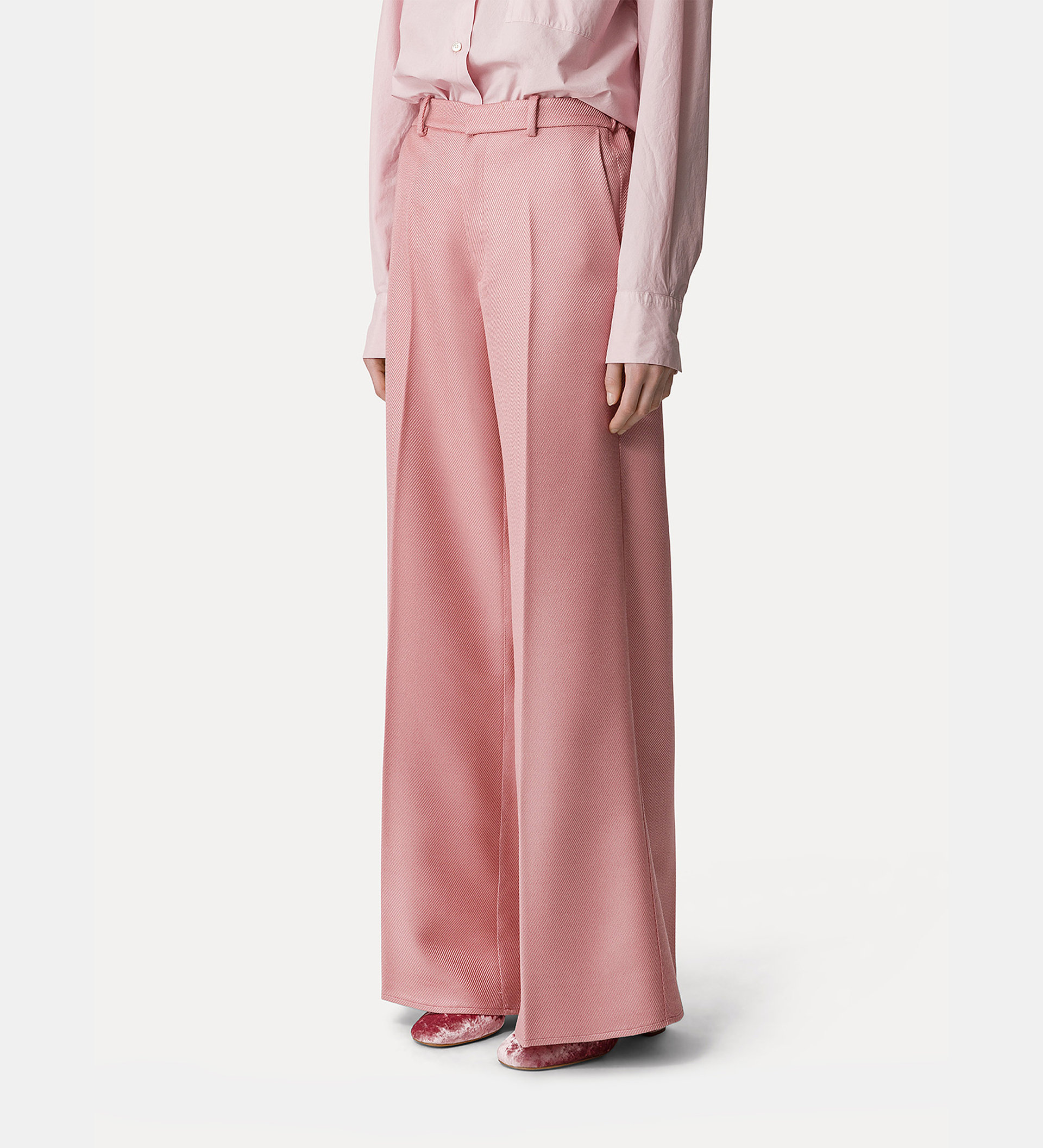 couture palazzo pants in a twill–weave fabric | forte_forte