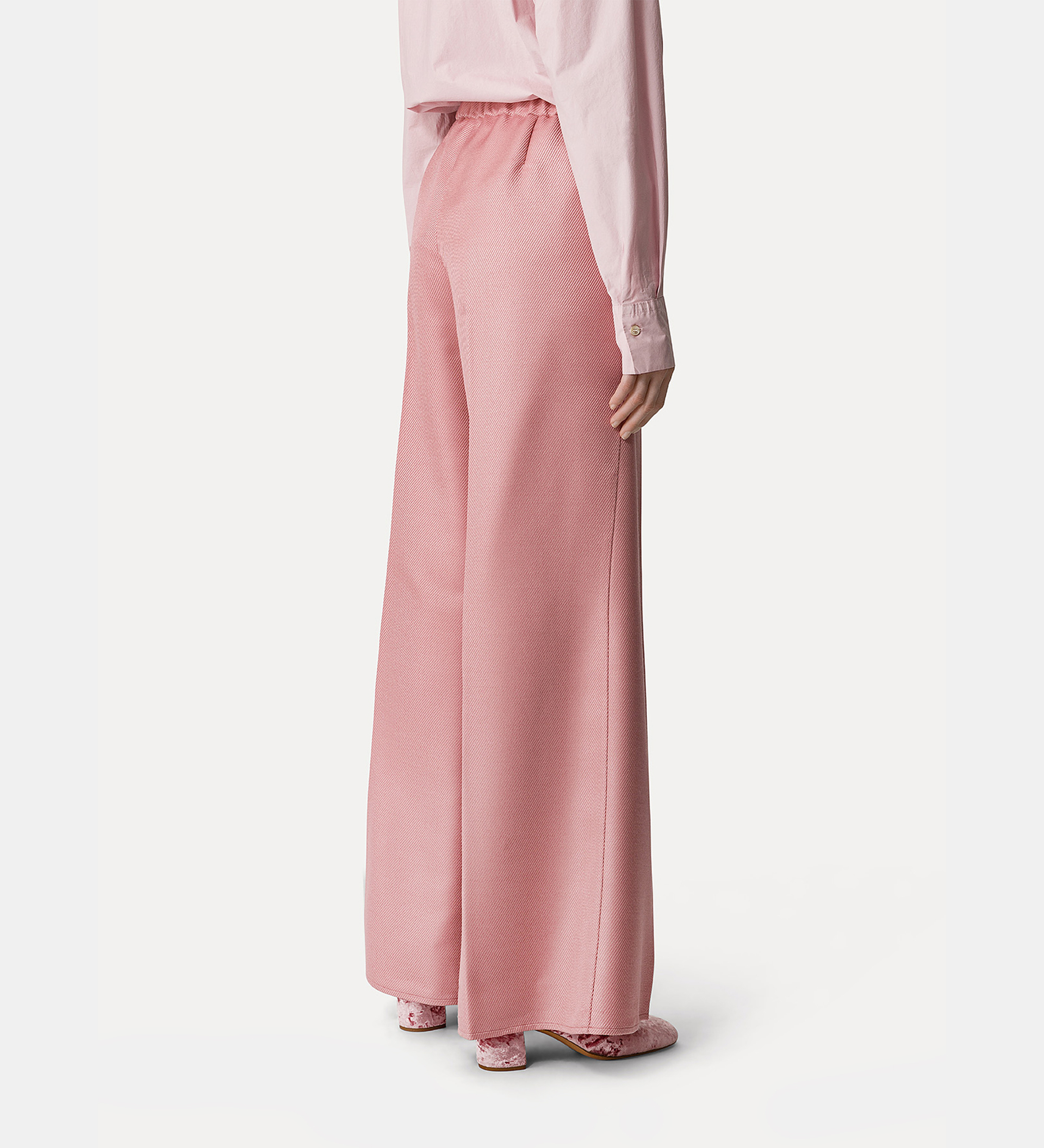 couture palazzo pants in a twill–weave fabric | forte_forte