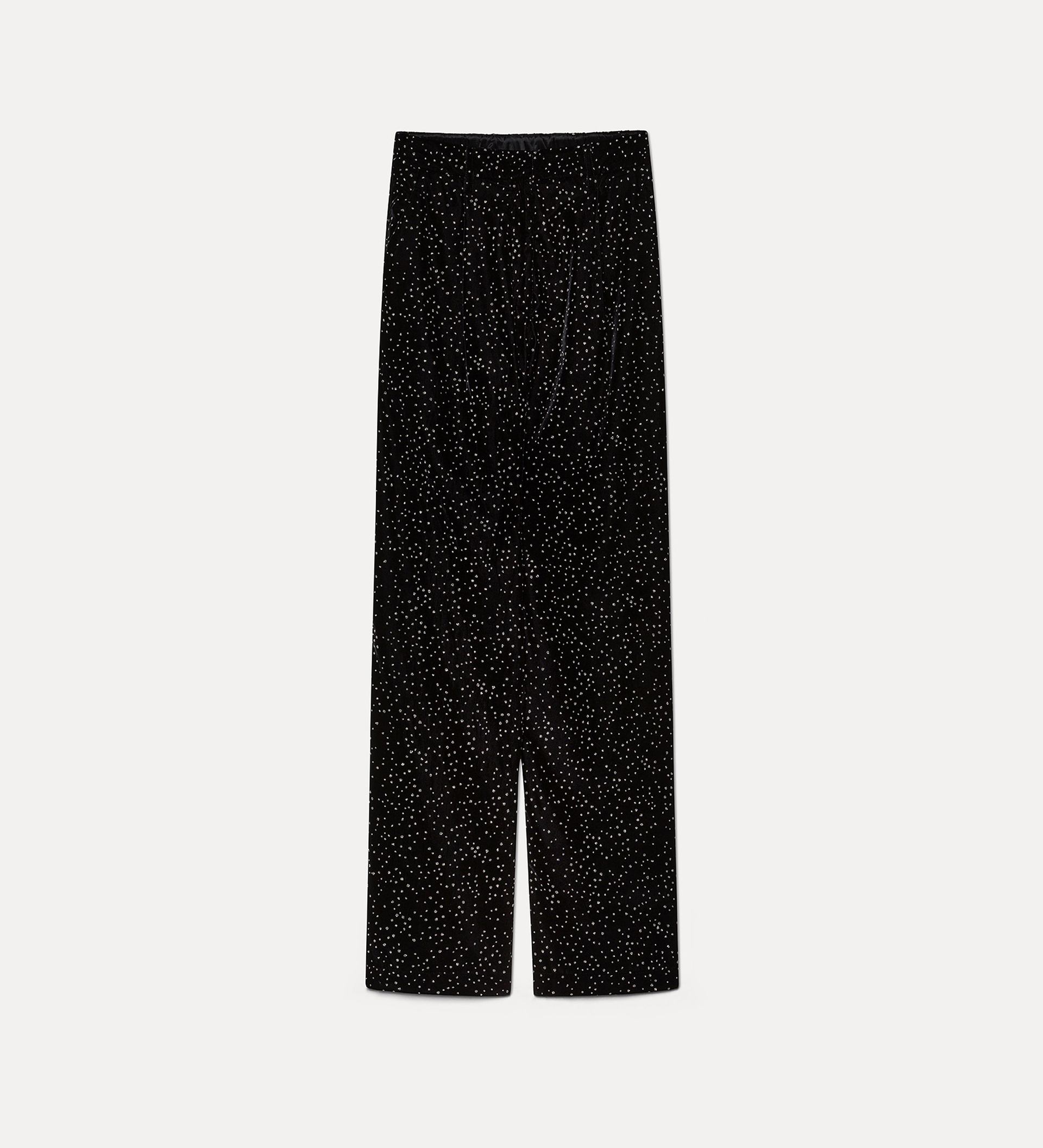il pantalone chic in velluto pois glitter | forte_forte