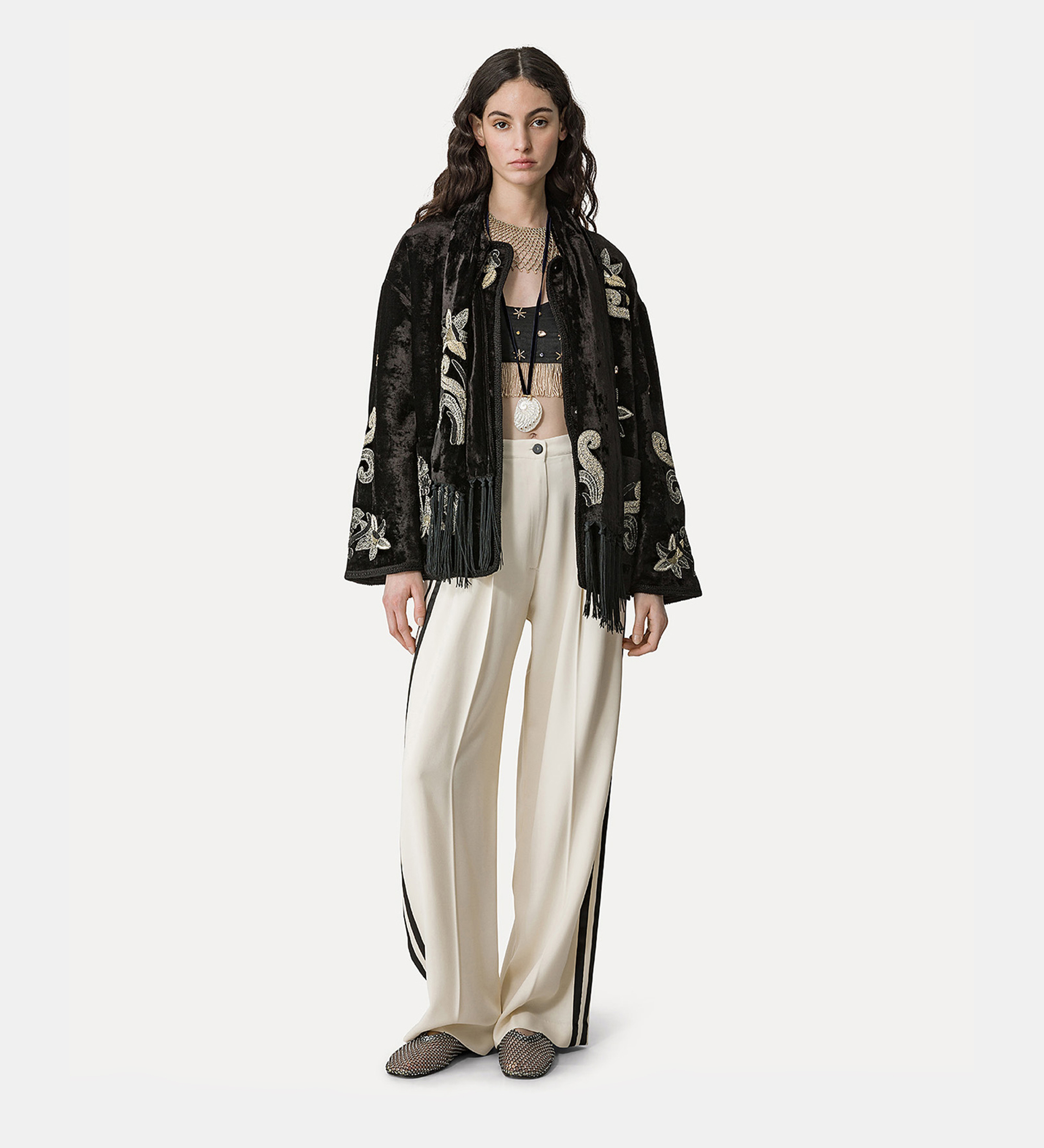 “the stars of bali” bralette in viscose satin | forte_forte