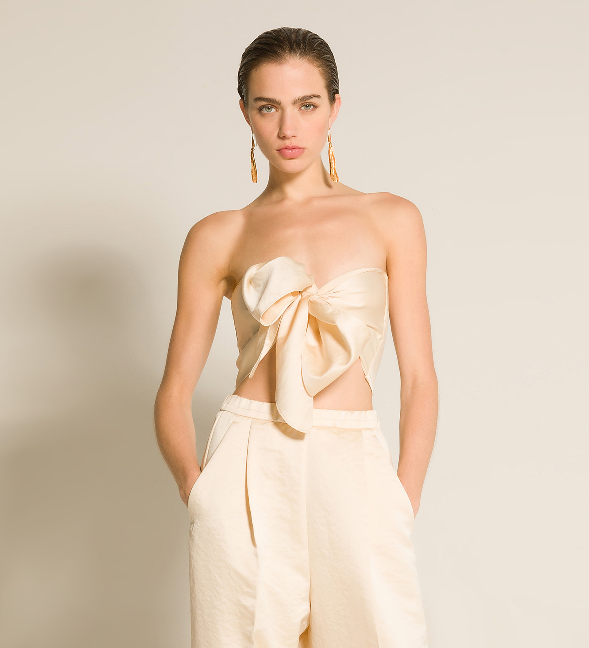 le bustier avec ceinture en duchesse contemporaine | forte_forte