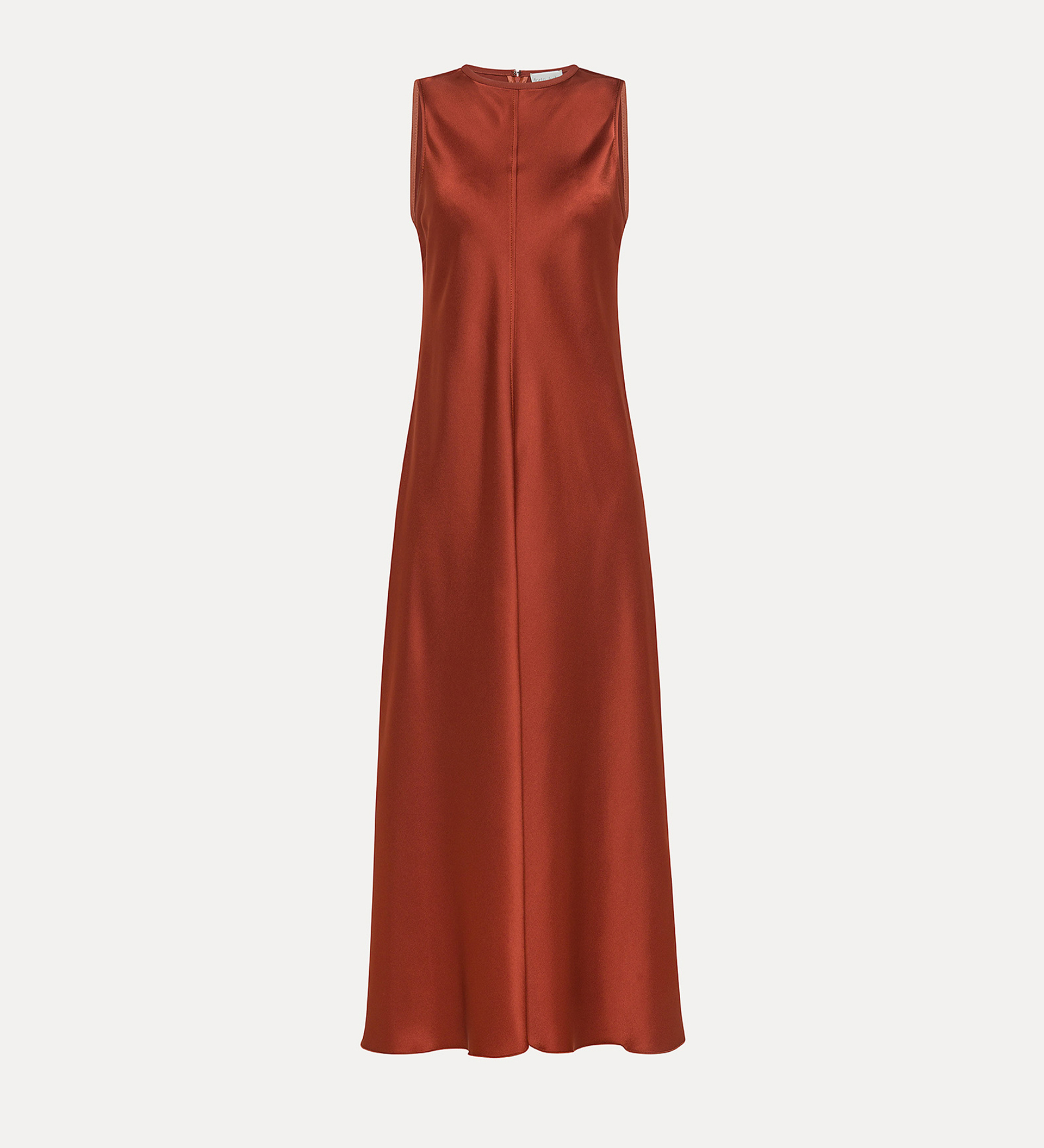 round–neck satin dress | forte_forte