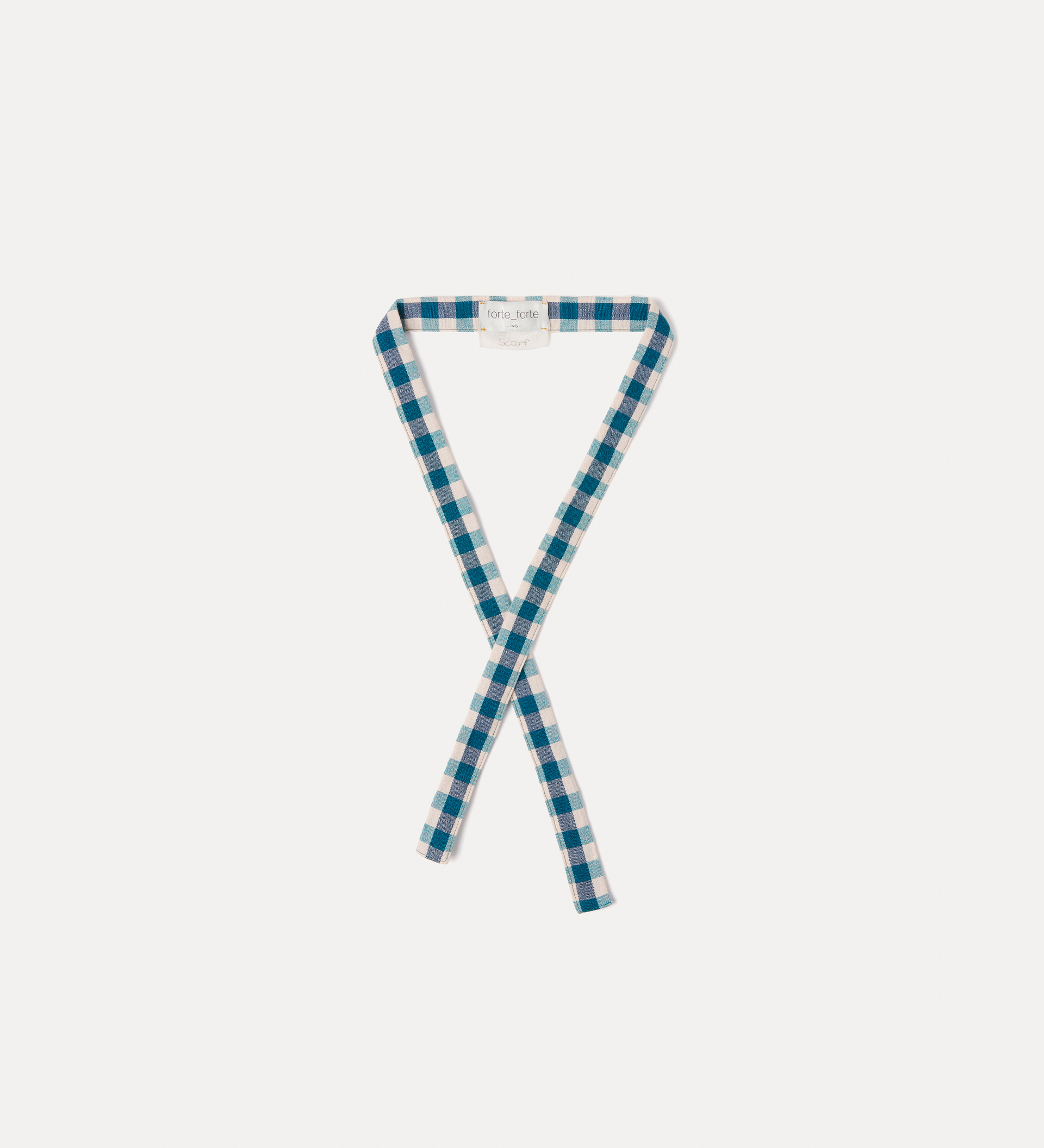 tie in gingham–check cotton | forte_forte