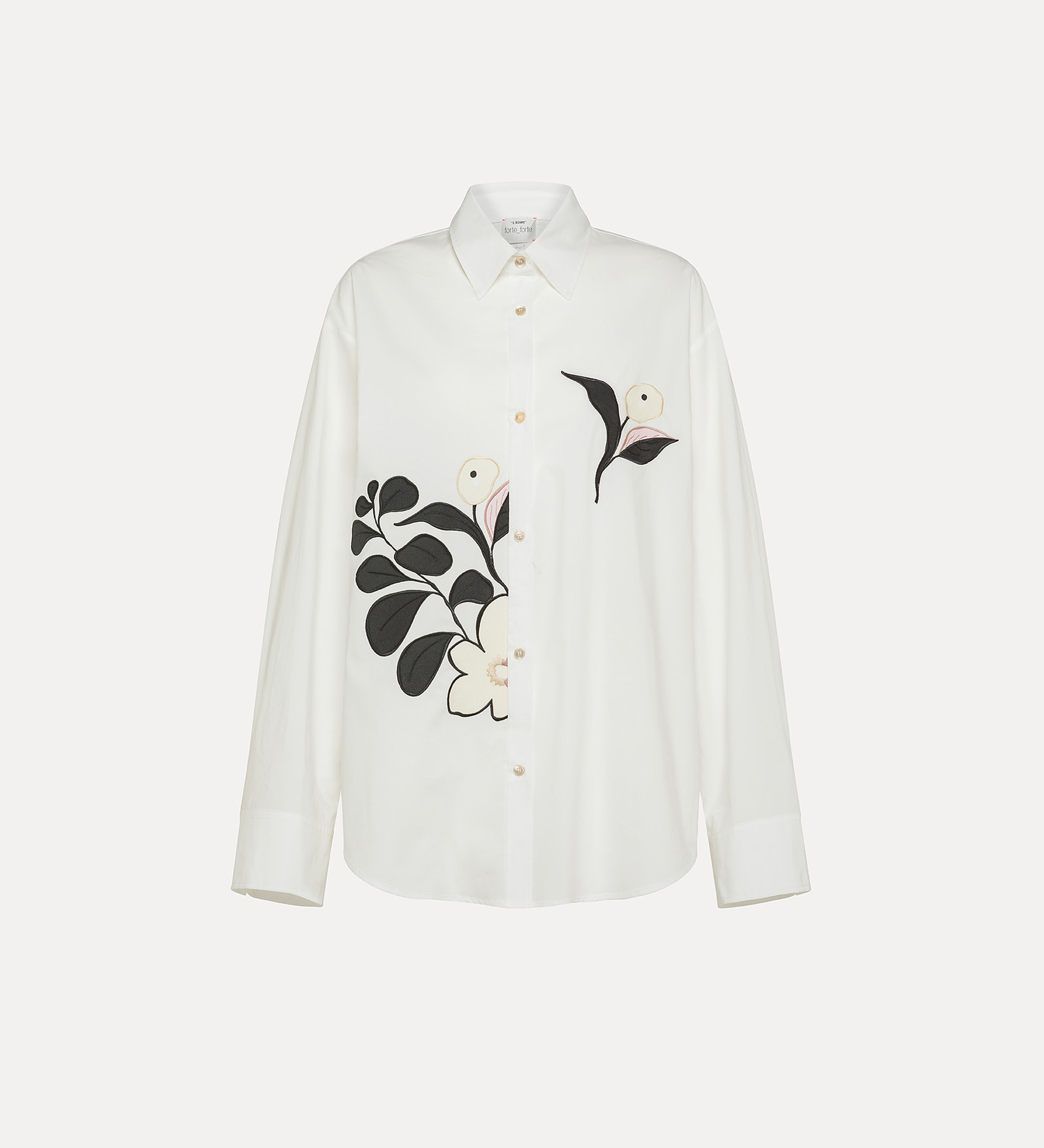 chemise en popeline avec broderie | forte_forte