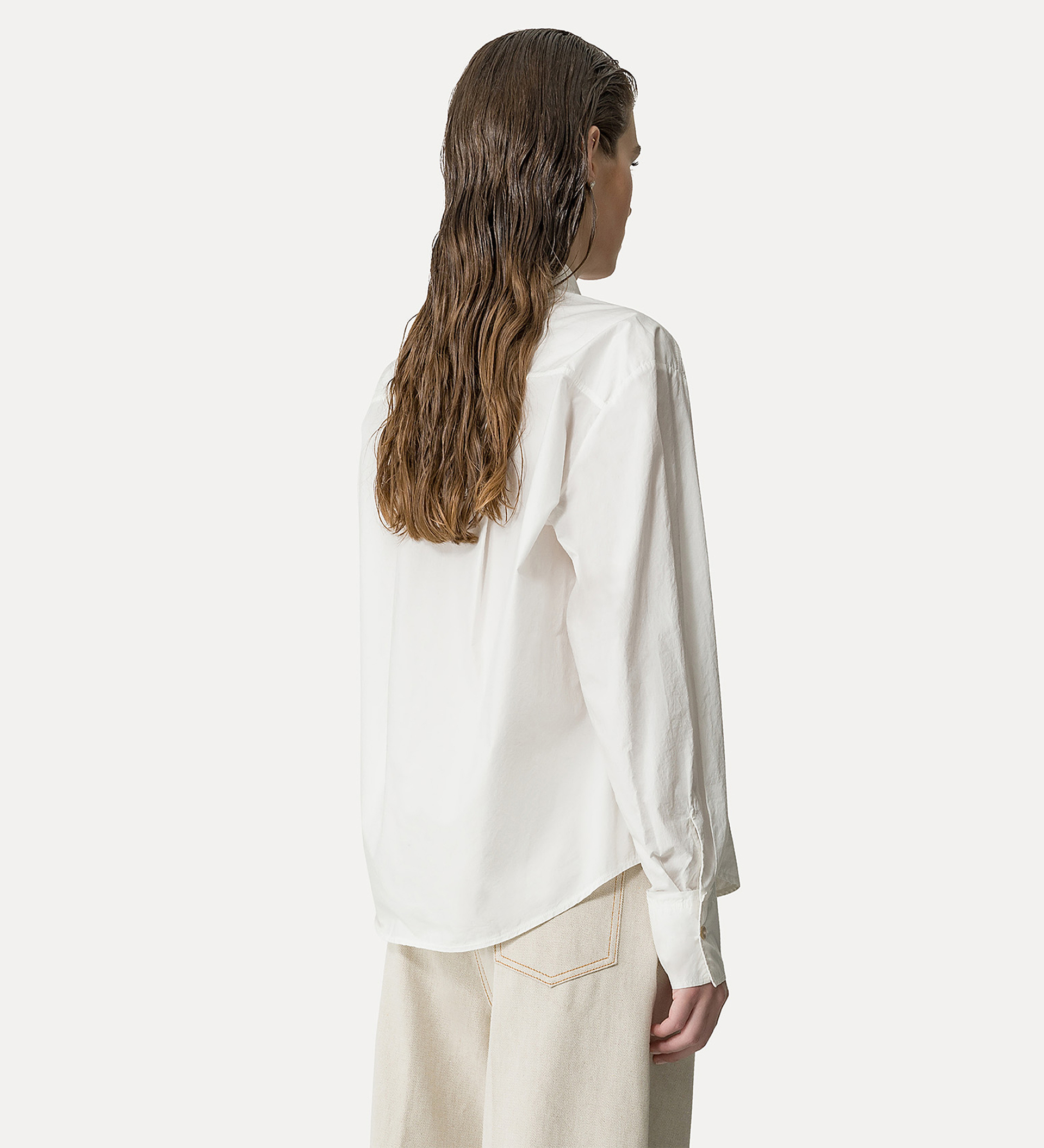 chemise en popeline avec broderie | forte_forte