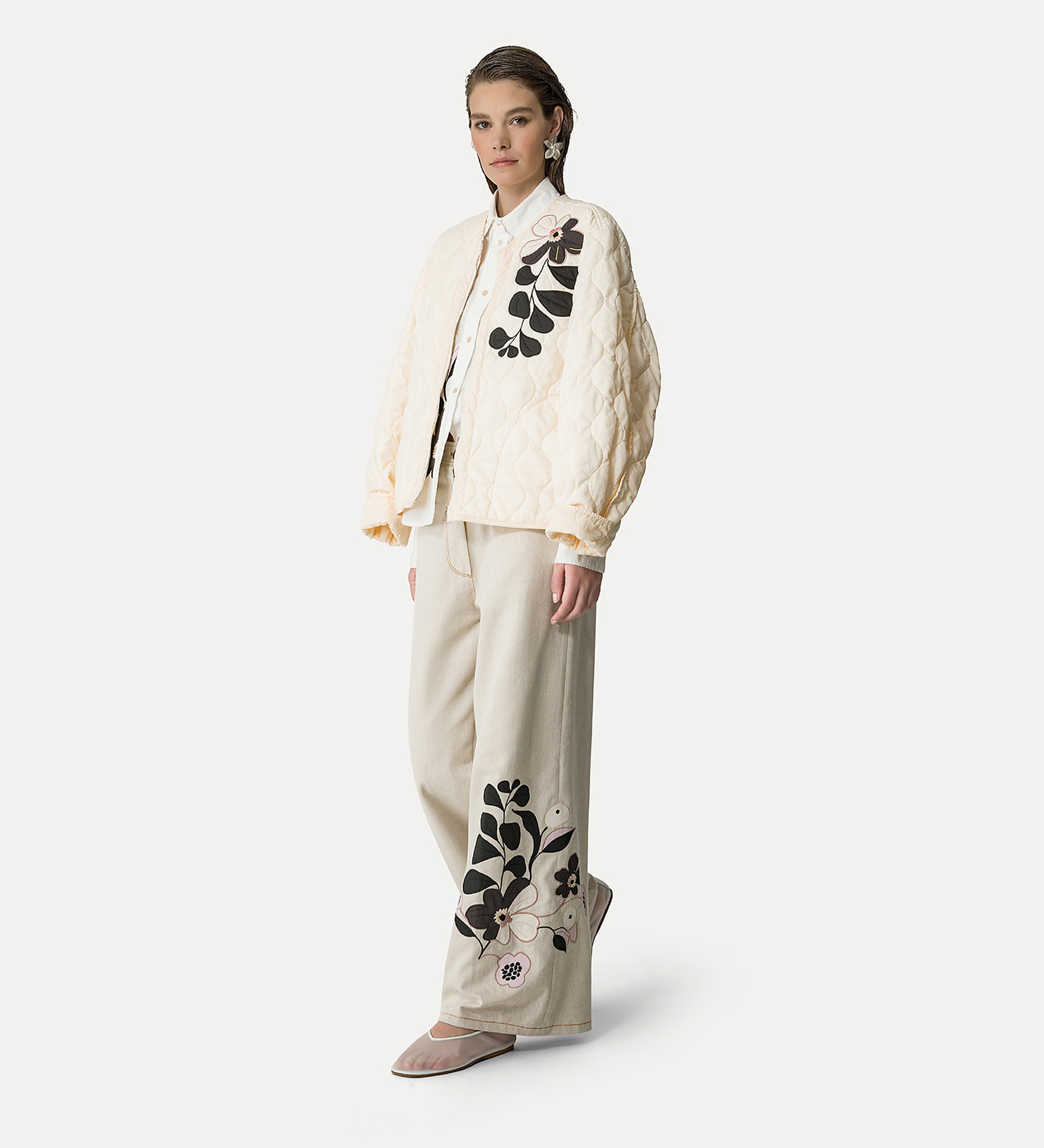 chemise en popeline avec broderie | forte_forte