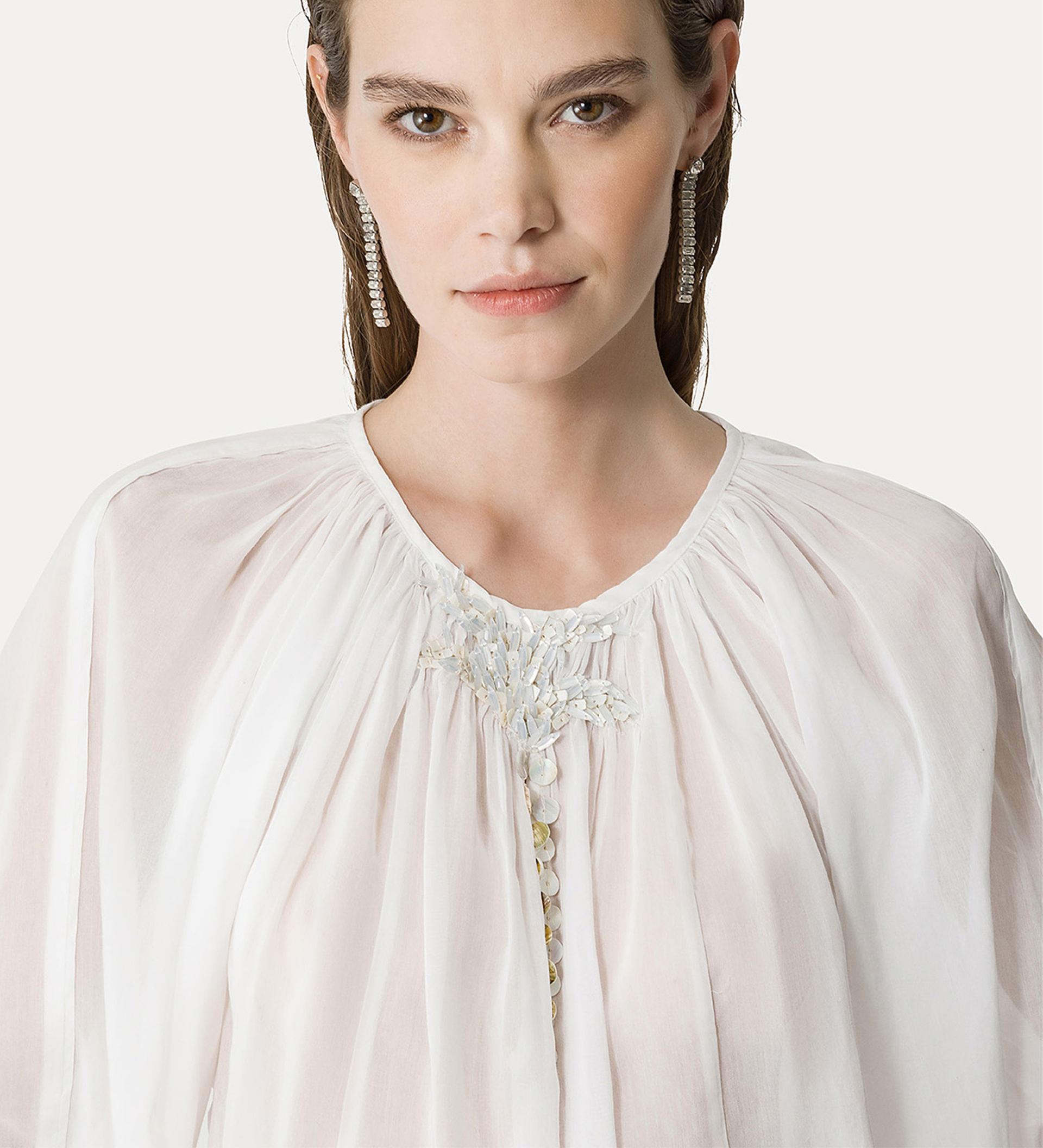 boho shirt in white | forte_forte