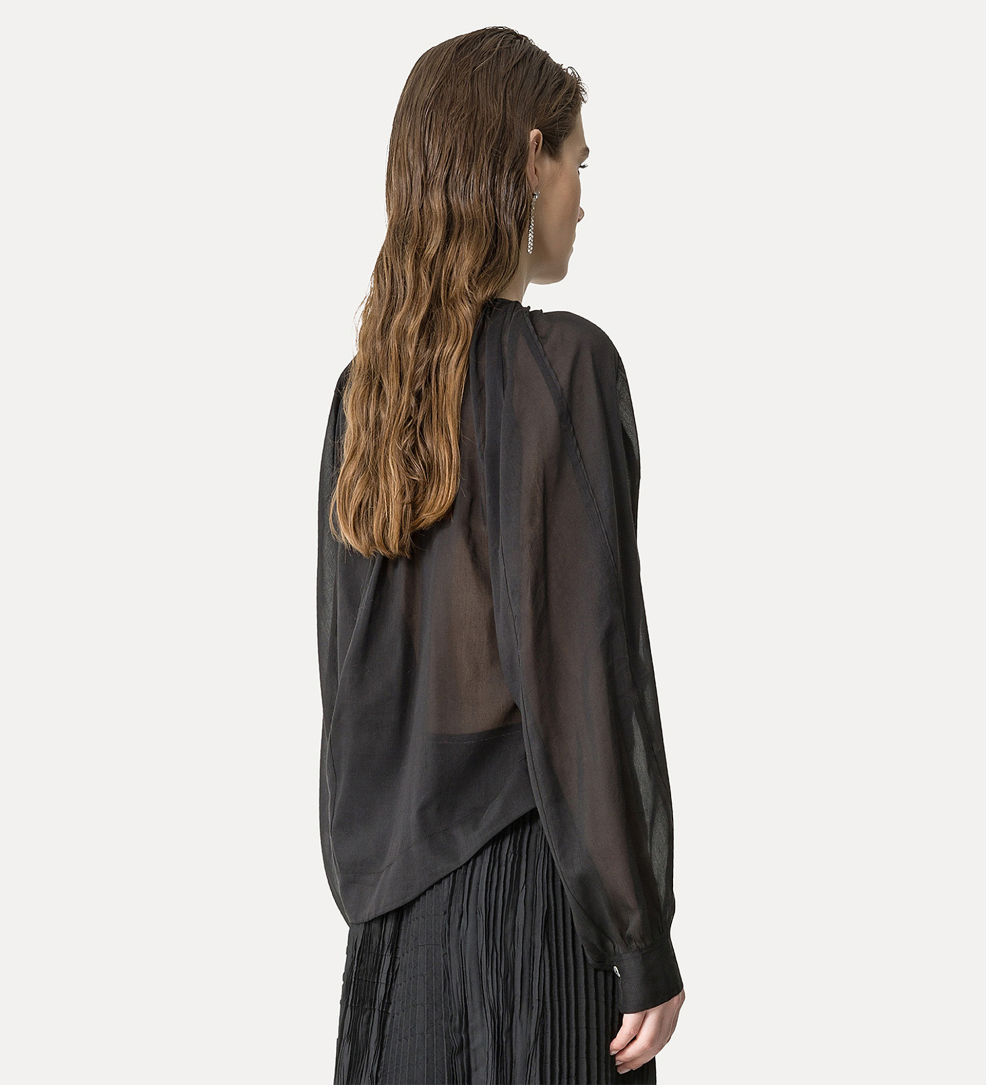 boho shirt in black | forte_forte
