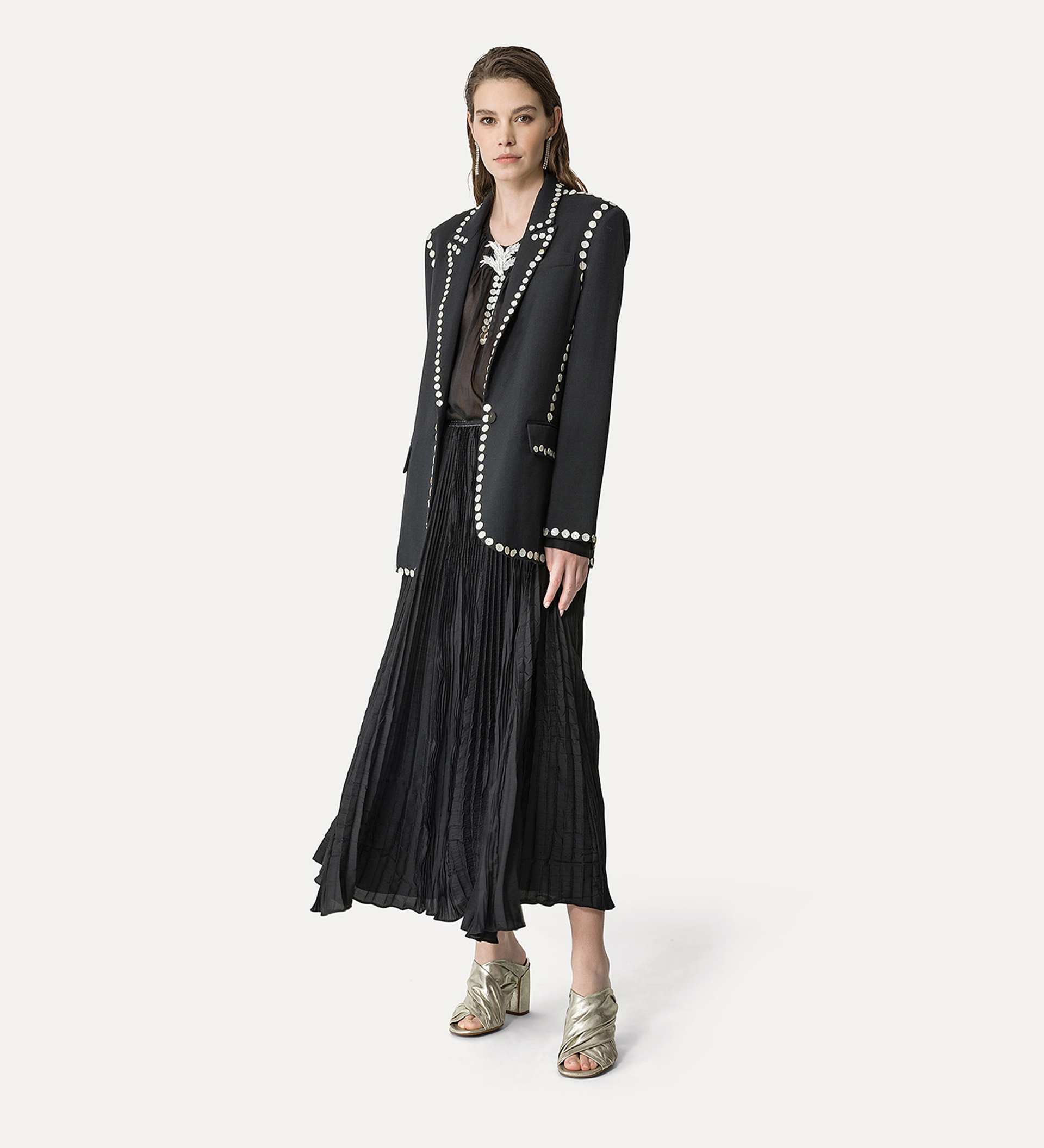 boho shirt in black | forte_forte