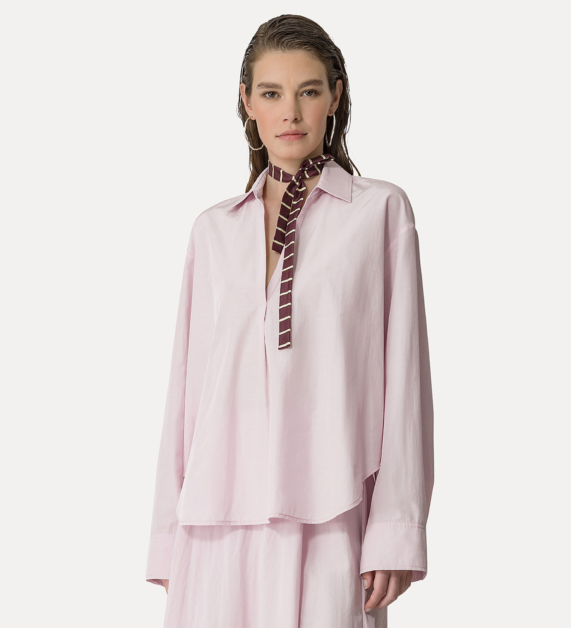 polo shirt in taffeta | forte_forte
