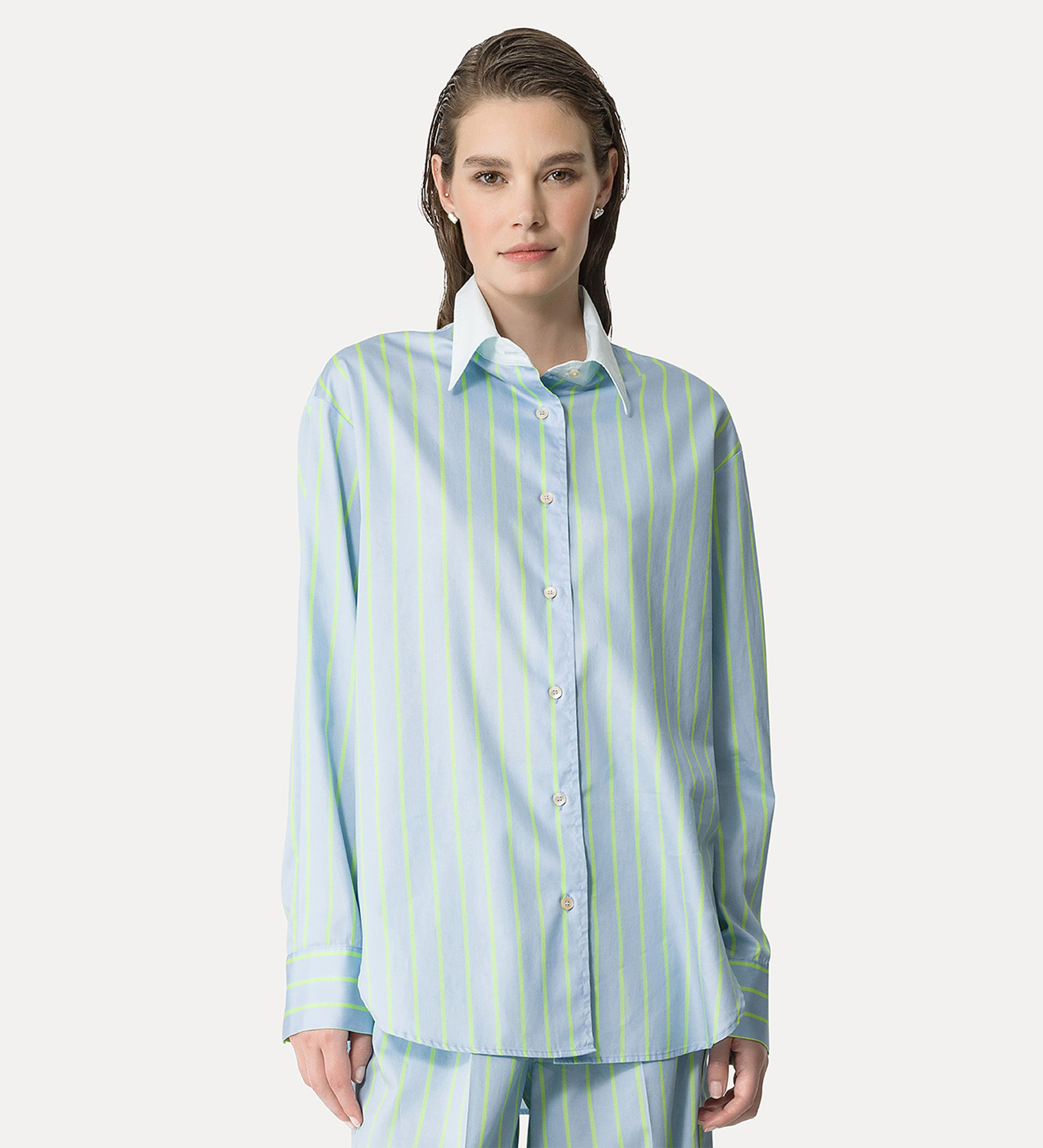 striped satin shirt | forte_forte