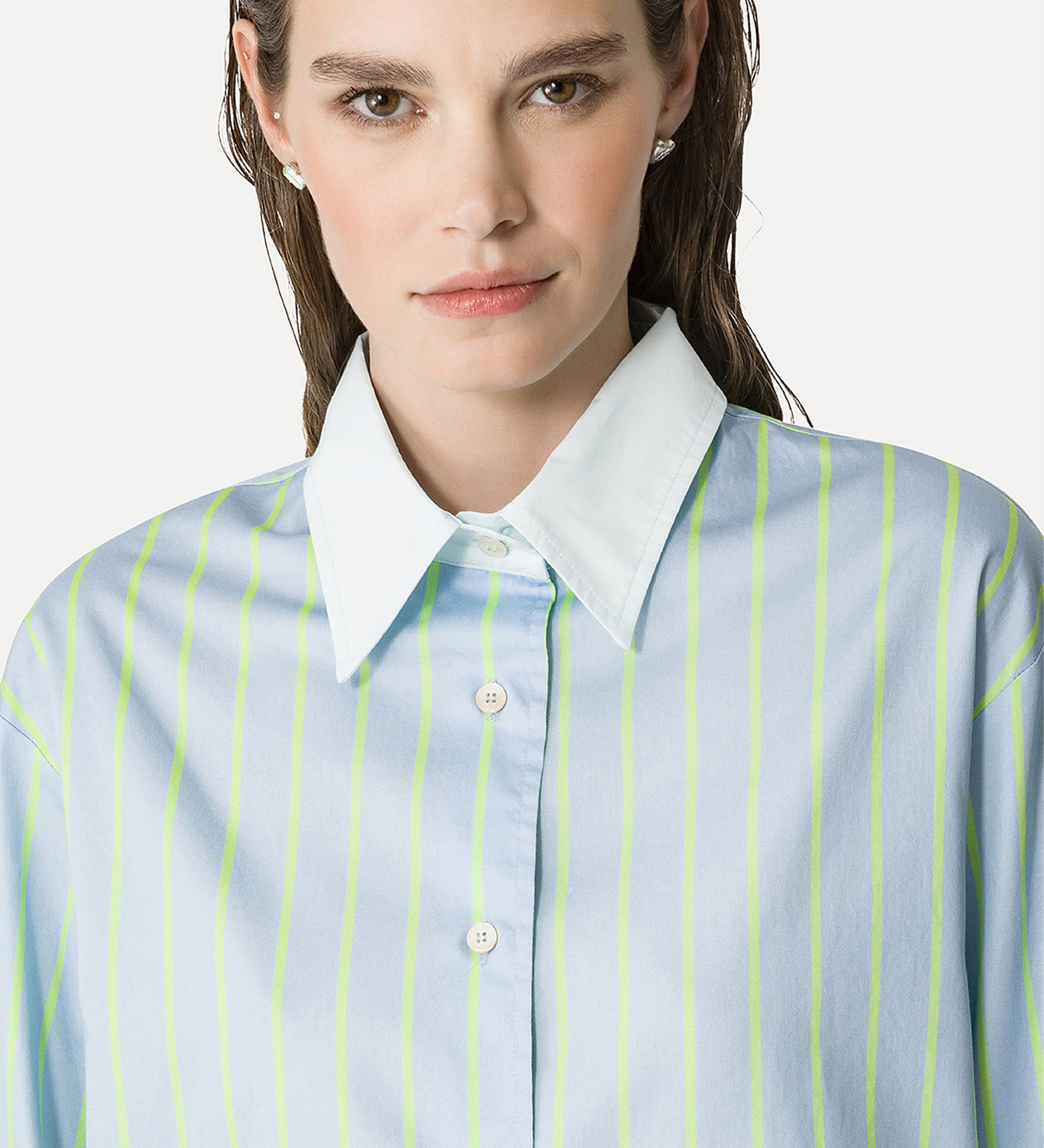 striped satin shirt | forte_forte