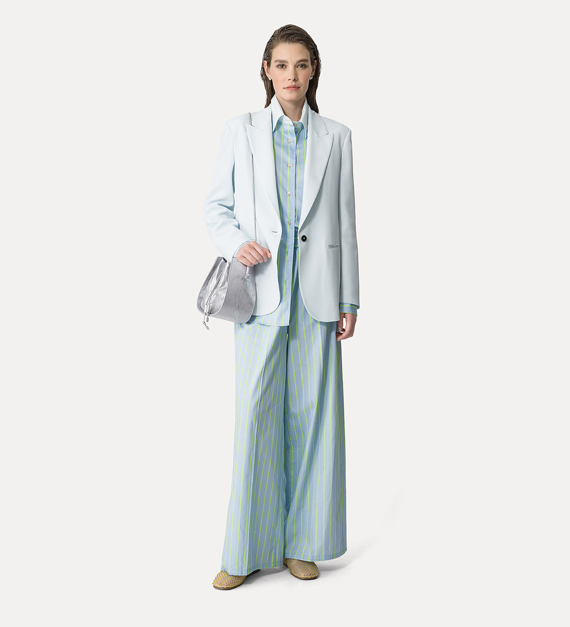 striped satin shirt | forte_forte