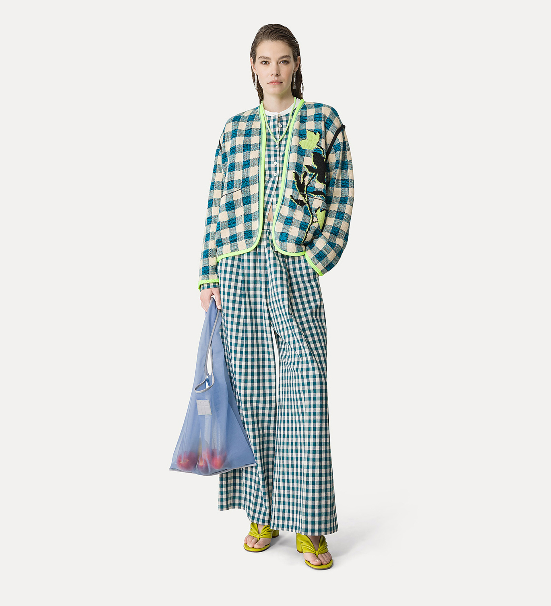 granddad–collar shirt in a gingham check | forte_forte