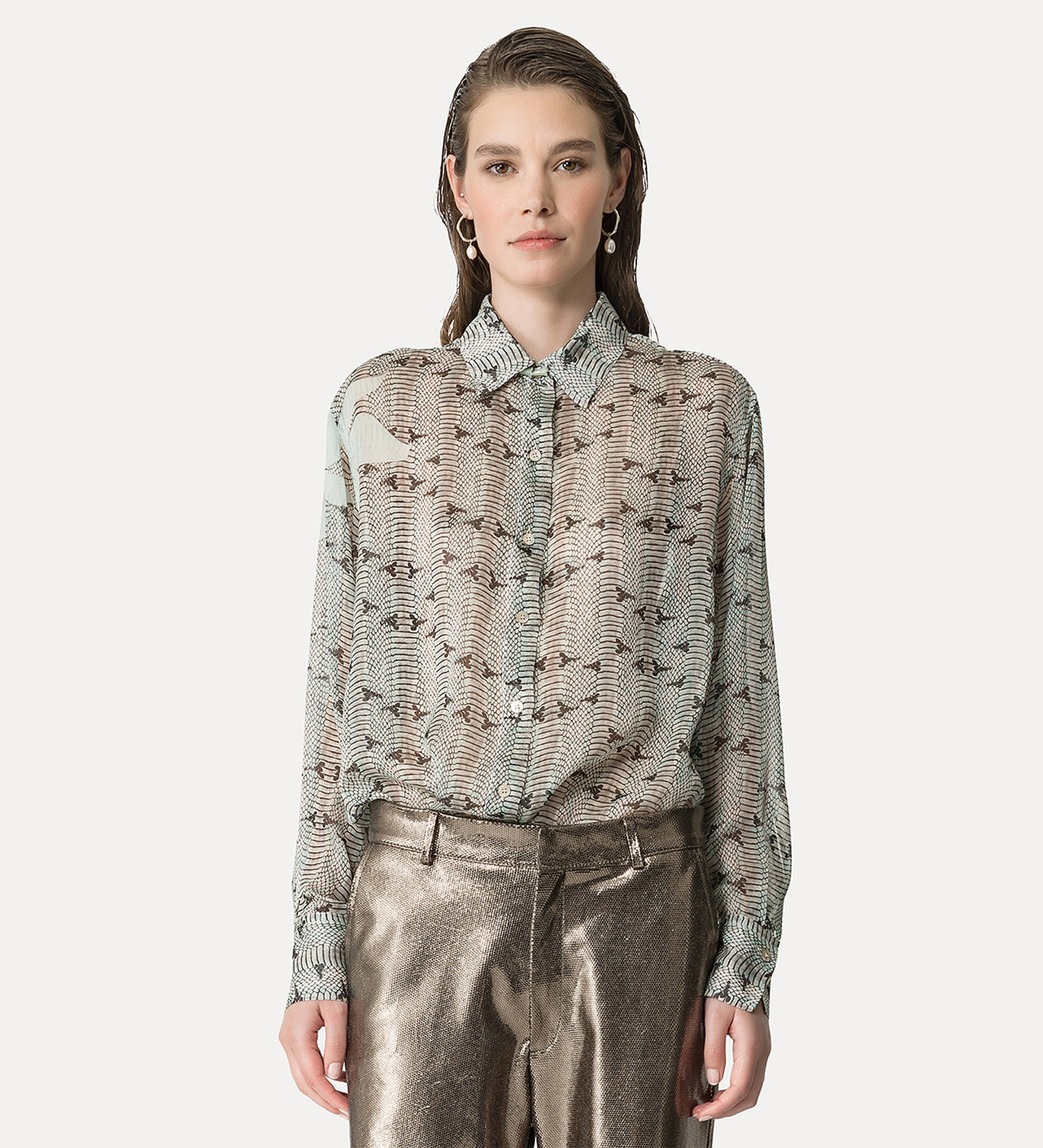 shirt in silk chiffon | forte_forte