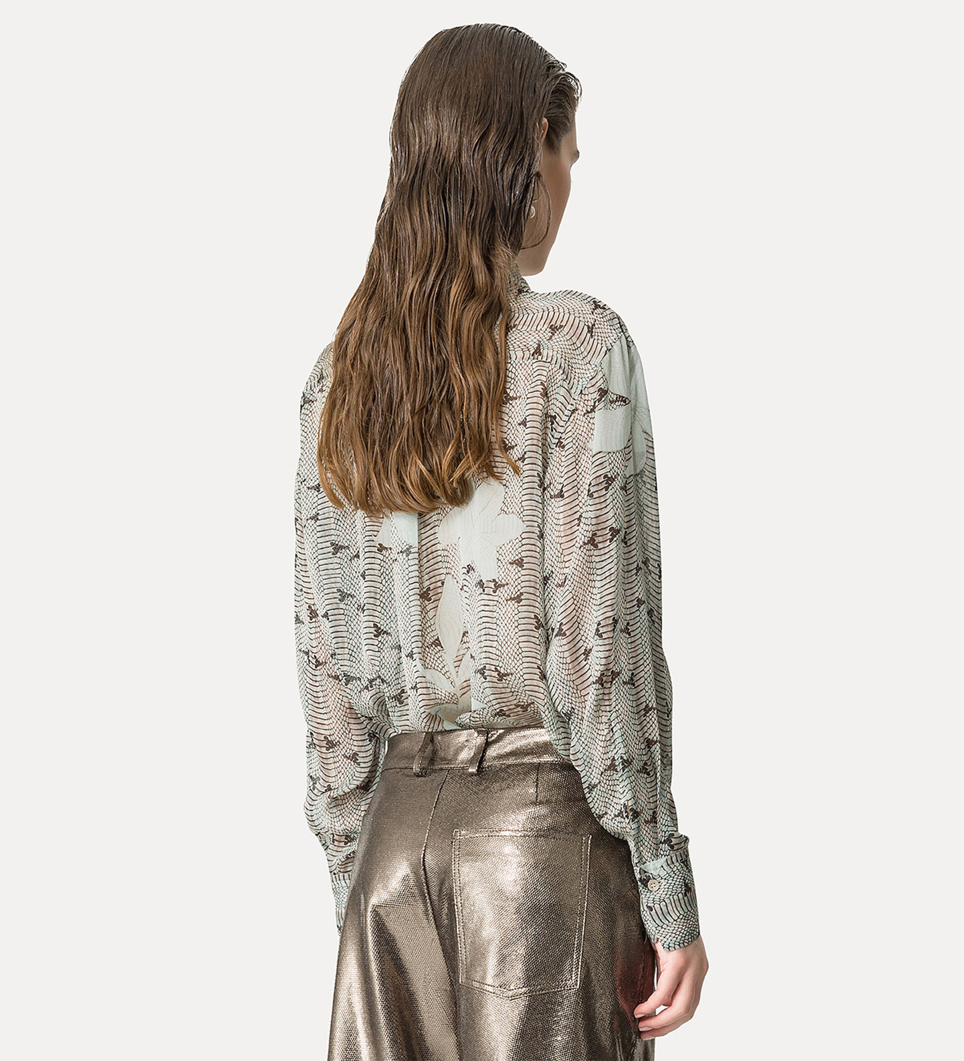 shirt in silk chiffon | forte_forte