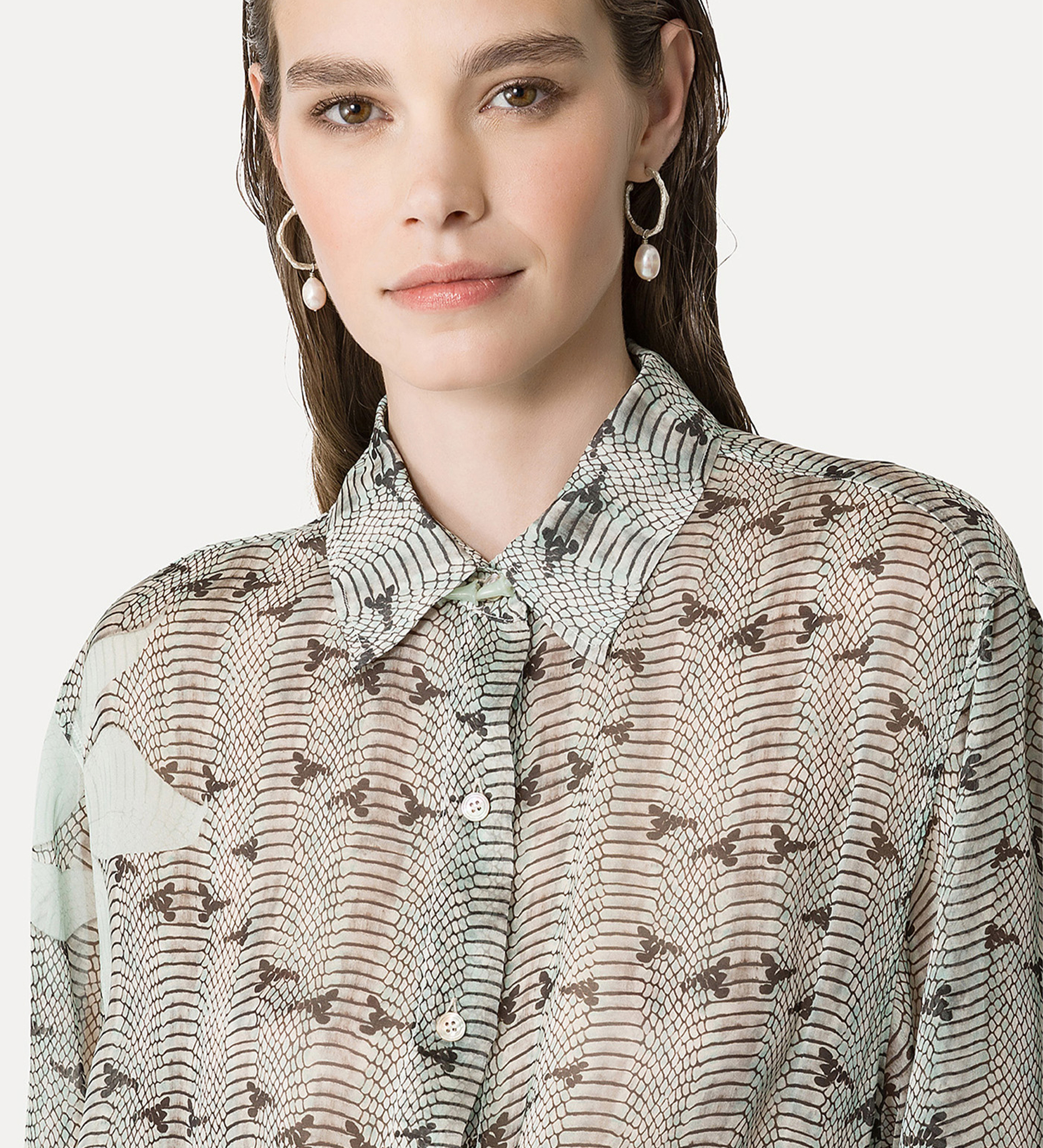 shirt in silk chiffon | forte_forte