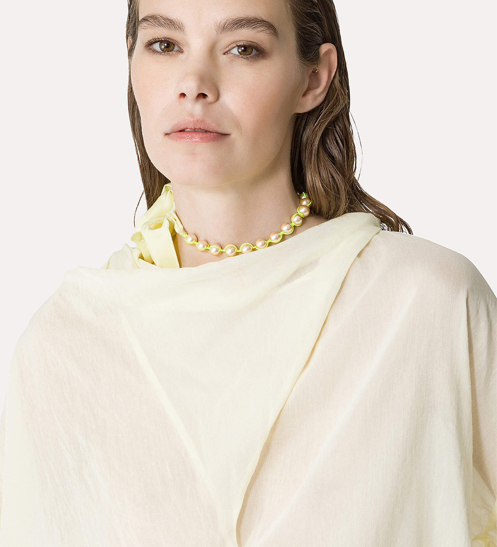 top with a crossover detail at the neck | forte_forte