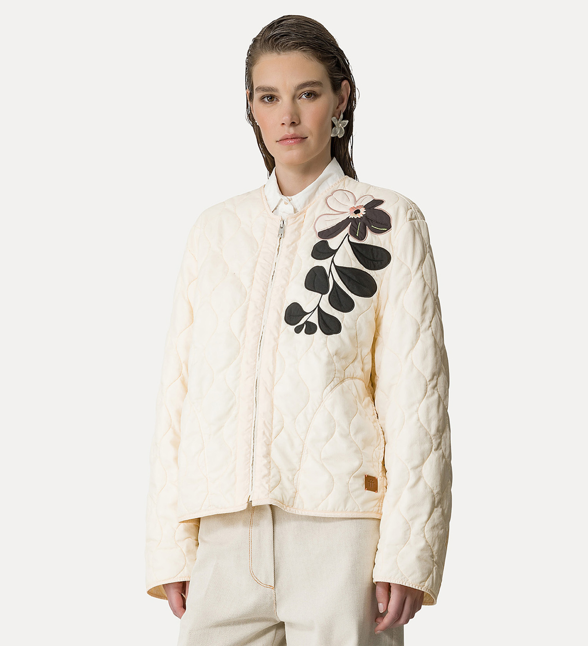 bomber jacket with embroidered detailing | forte_forte