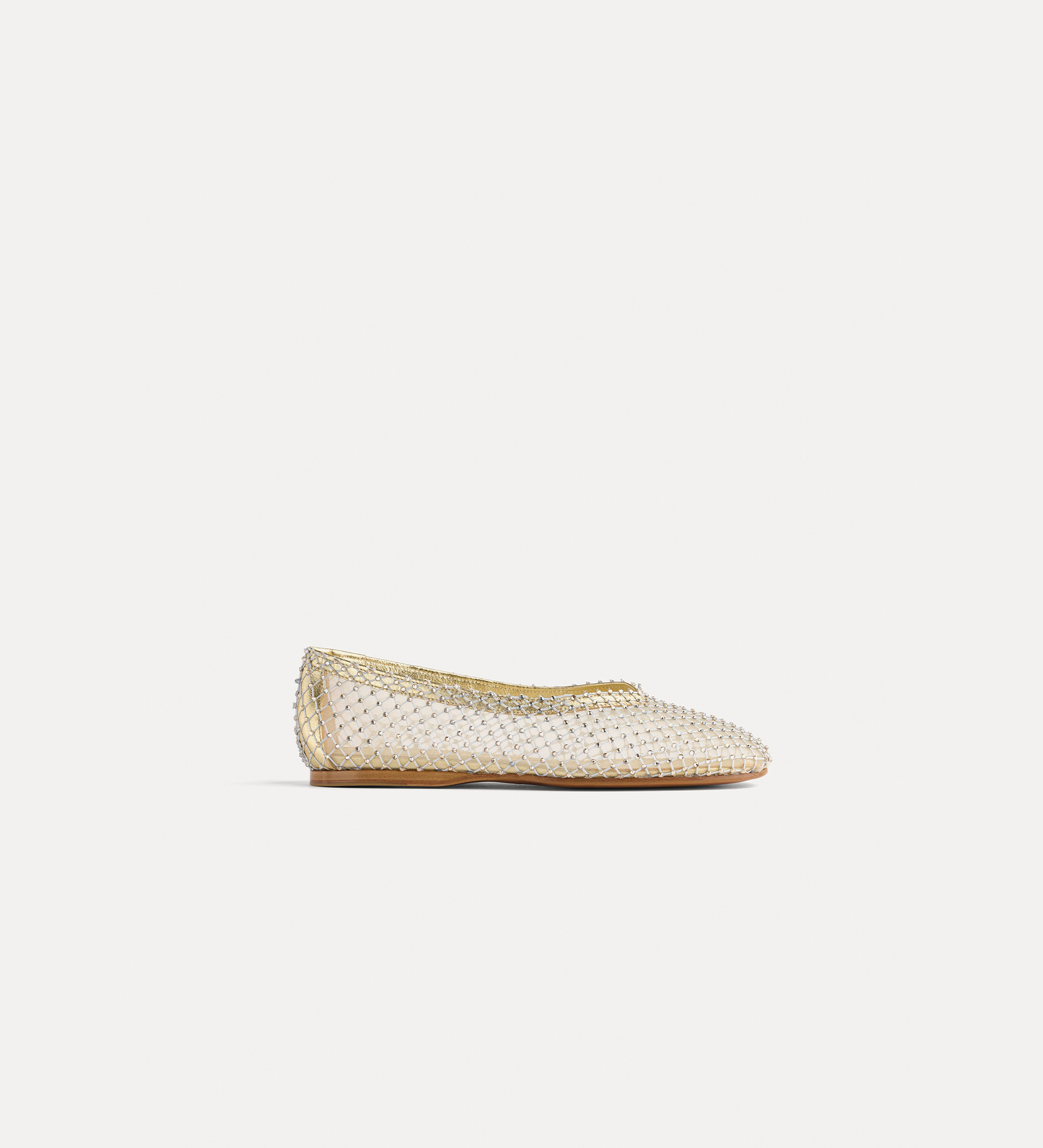 ballet flat in diamanté mesh | forte_forte