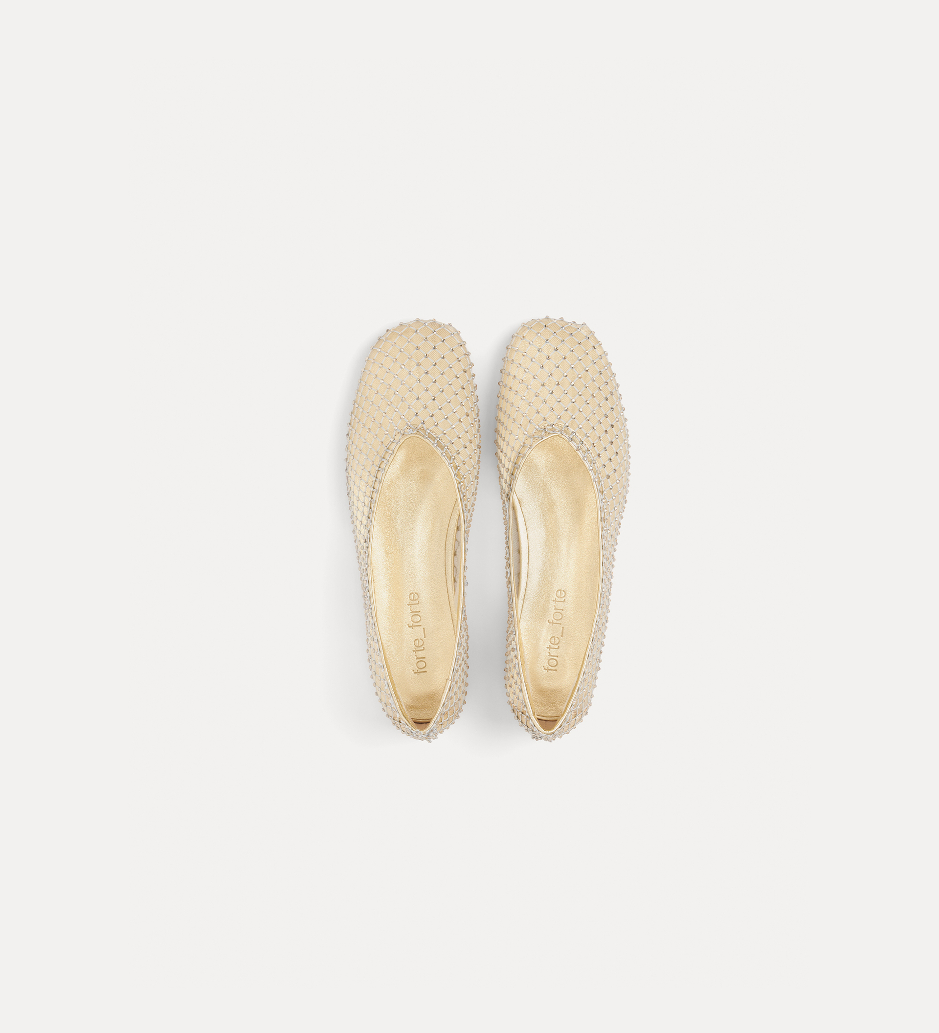 ballet flat in diamanté mesh | forte_forte