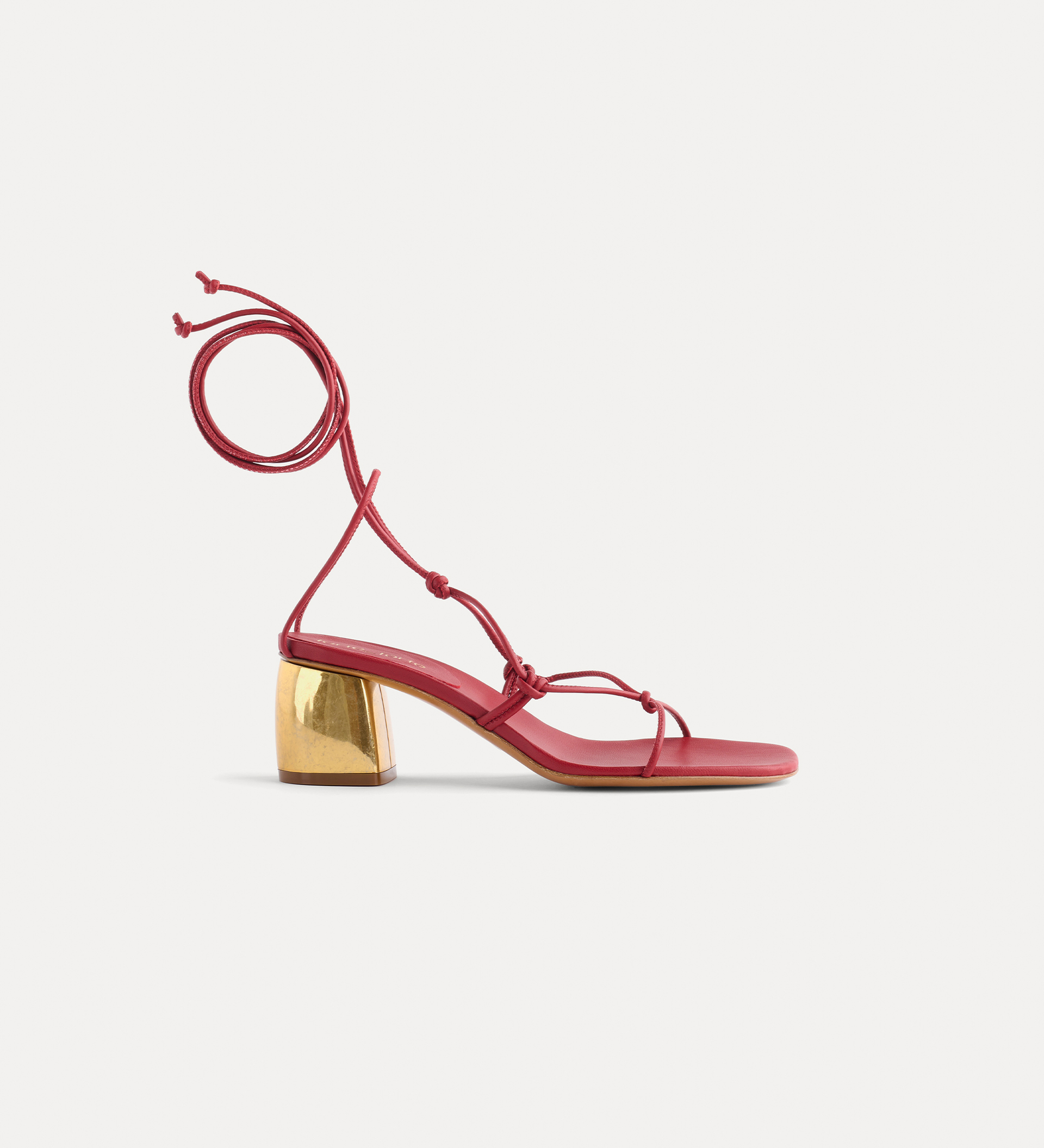 sandals with a gold–tone heel | forte_forte